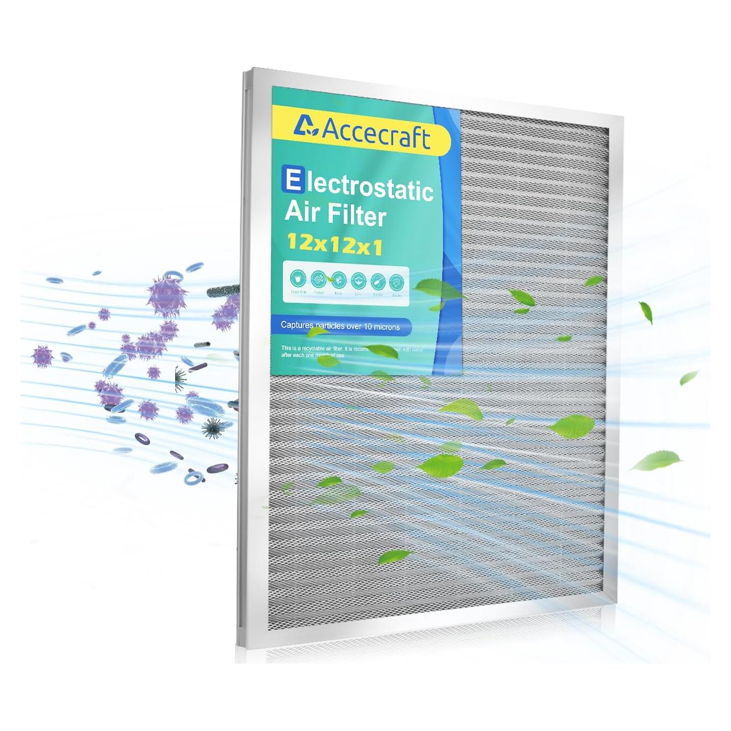 Filtro de Aire Electroestático Accecraft 30x30 cm Lavable MERV 8