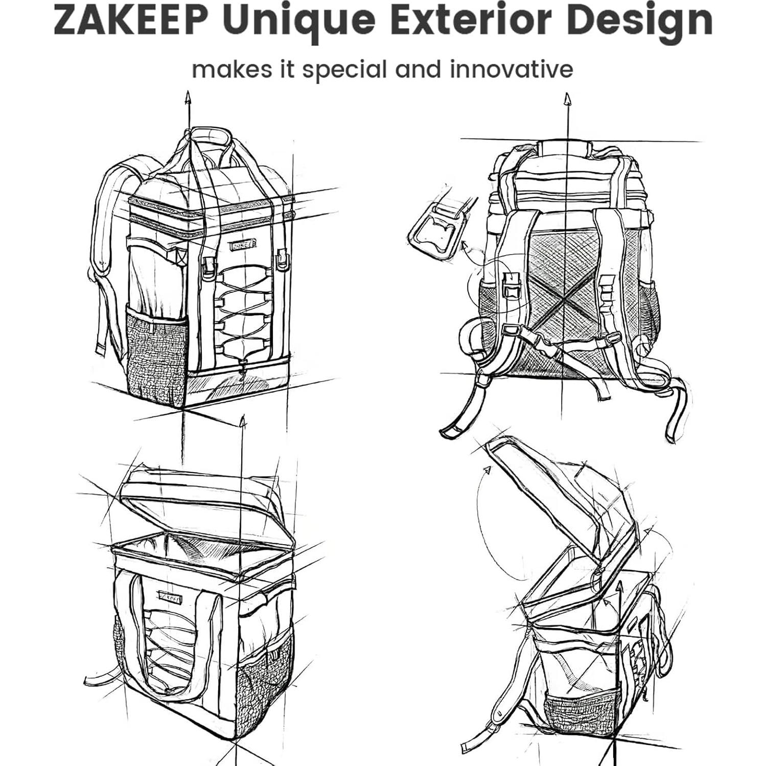 Mochila Enfriadora ZAKEEP 36 Latas Acolchada Camping