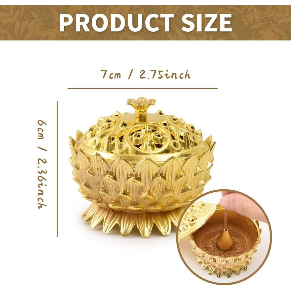 Soporte para Incienso de Loto HOKPA - 2 Piezas Aleación Zinc