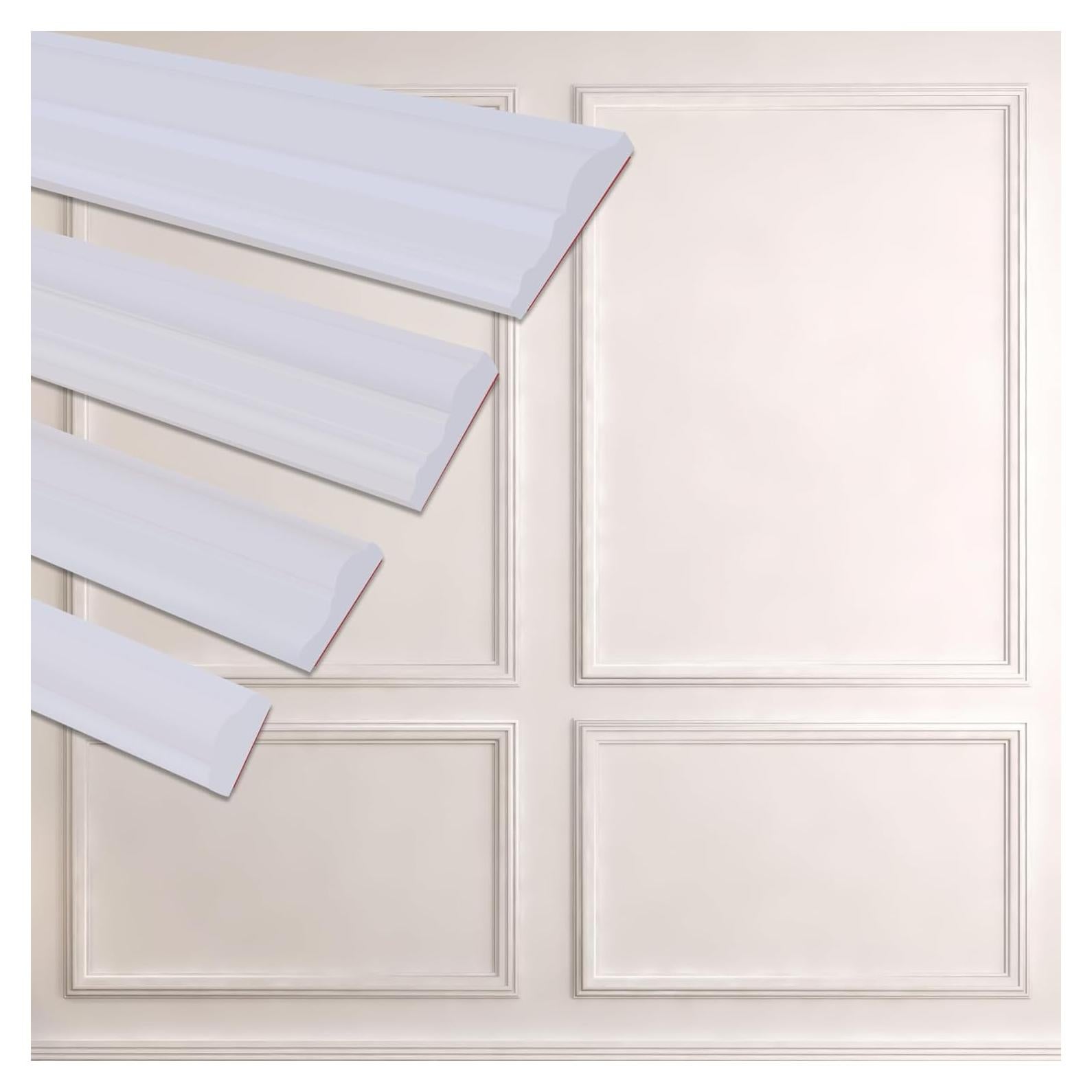 Moldura de Pared Autoadhesiva Soengsau 2.99m x 1.98cm Blanca