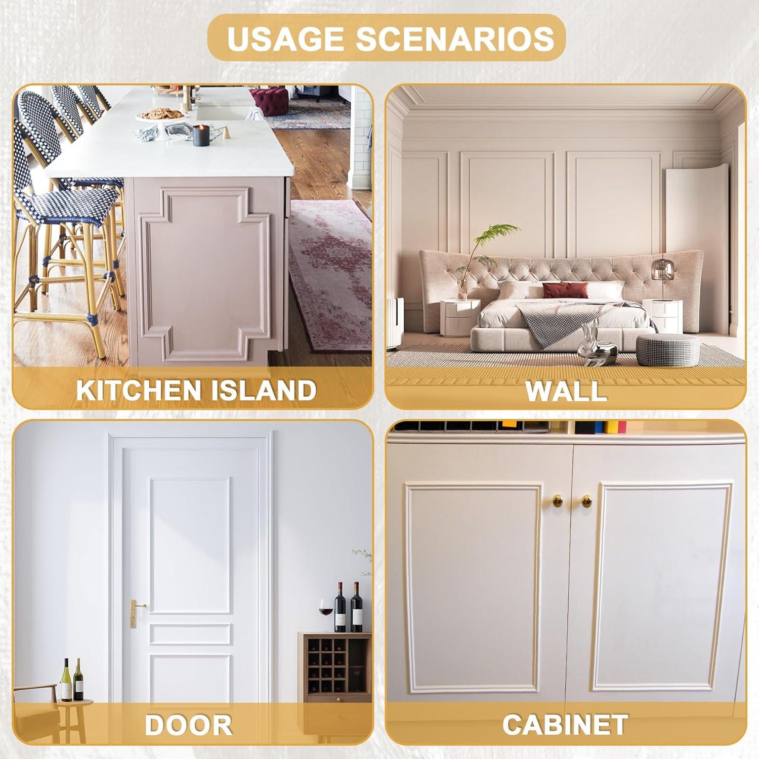 Moldura de Pared Autoadhesiva Soengsau 2.99m x 1.98cm Blanca