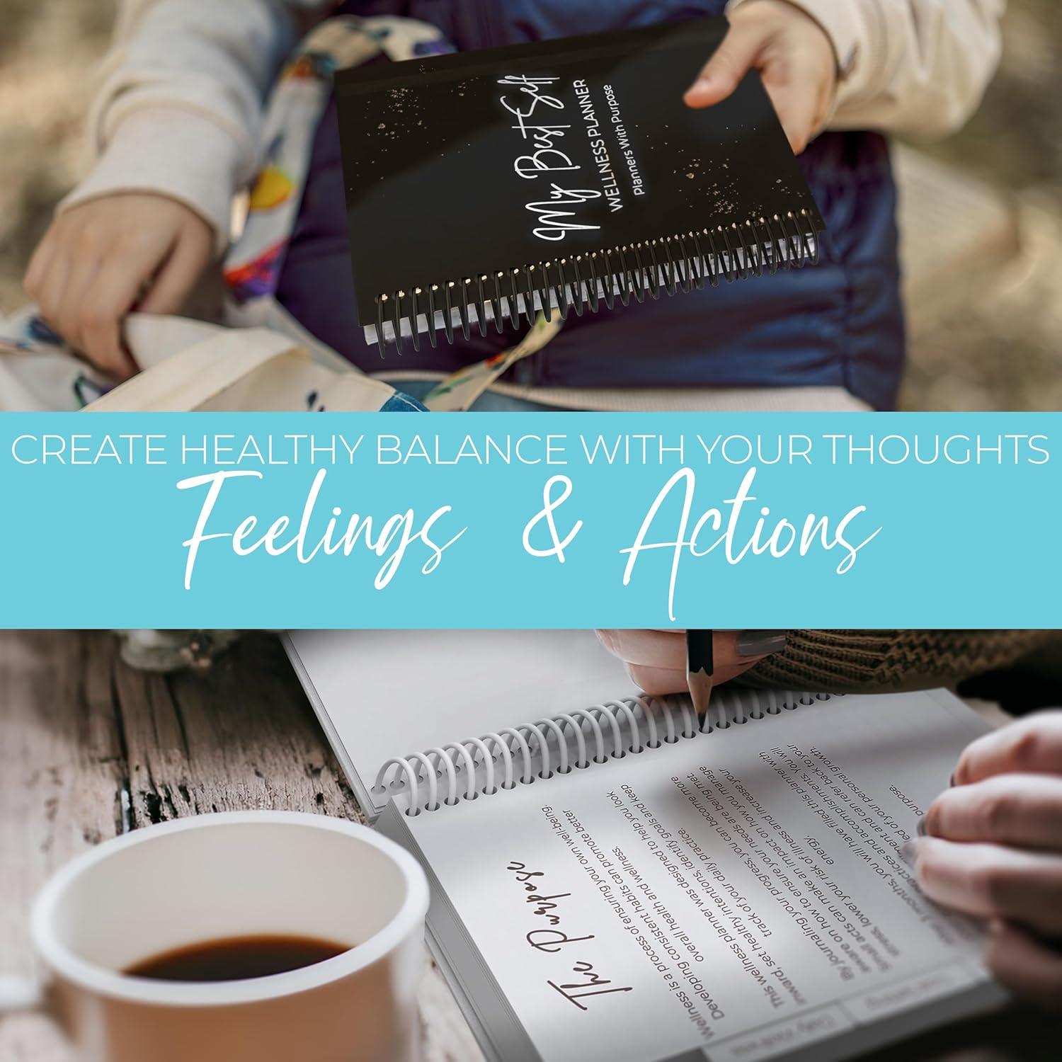 Diario de Bienestar Planificador Cuidado Personal B5 Negro