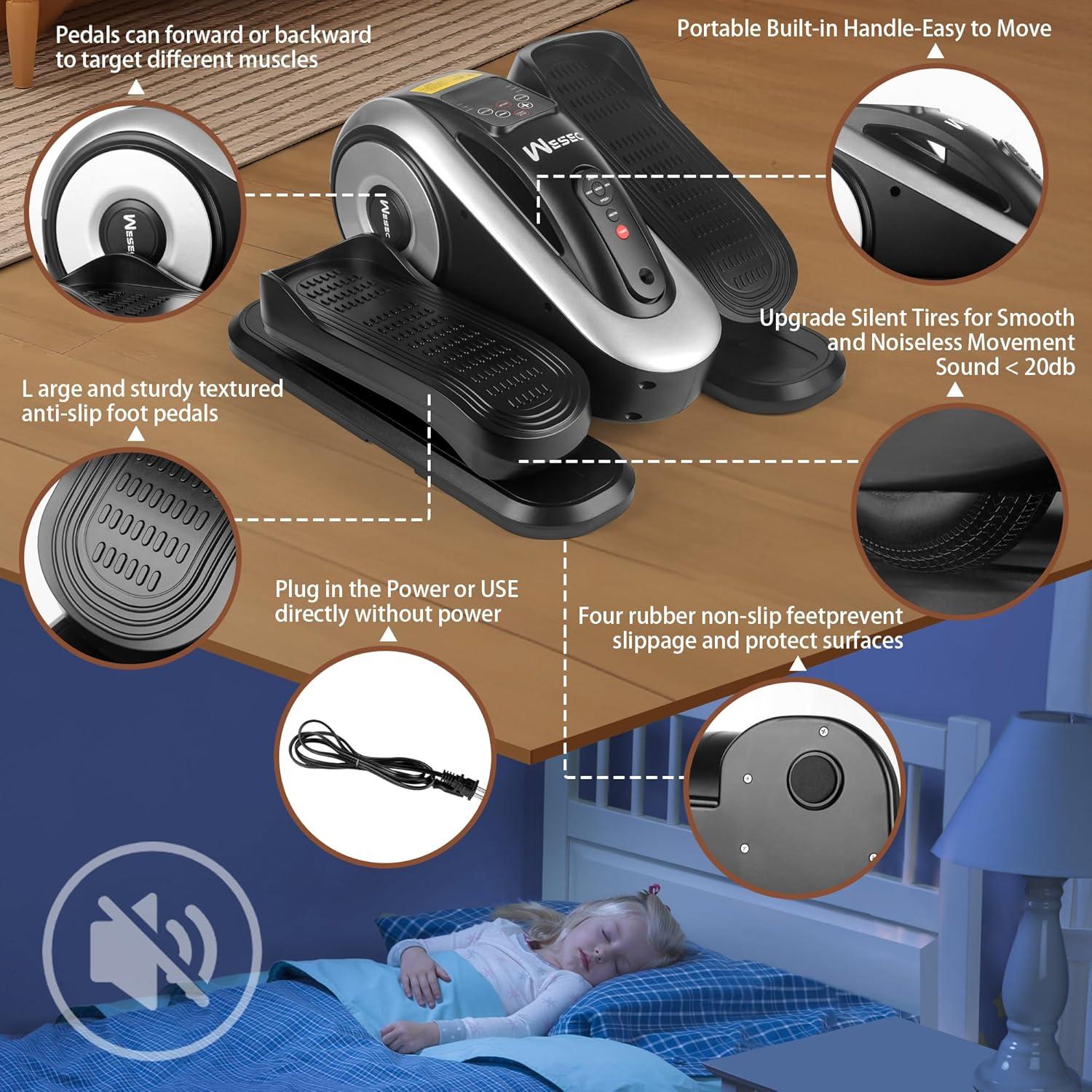 Máquina Elíptica Bajo Escritorio Wesec con Control Remoto 12 Niveles