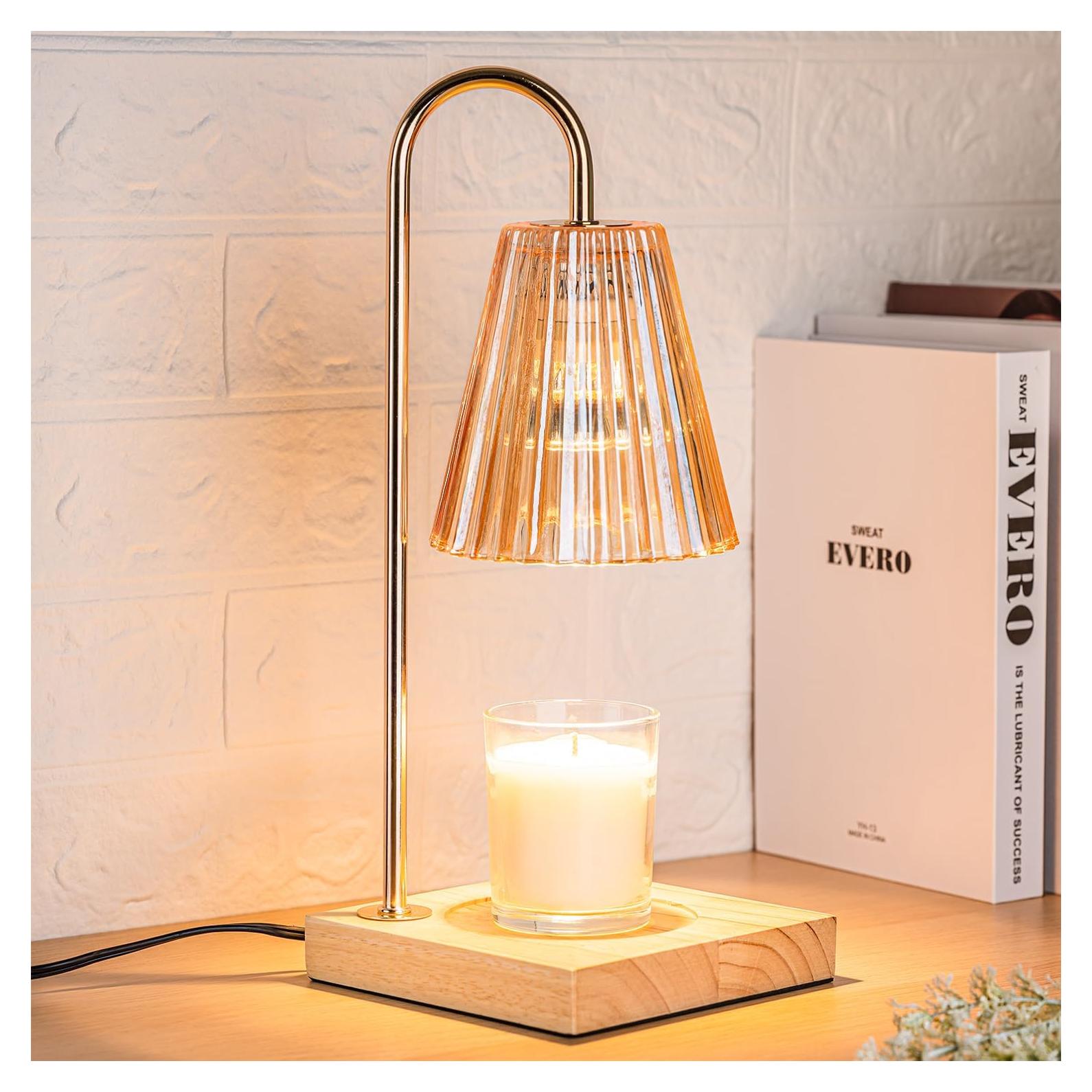 Lámpara Calentadora de Velas Marycele Ámbar Regulable 1kg