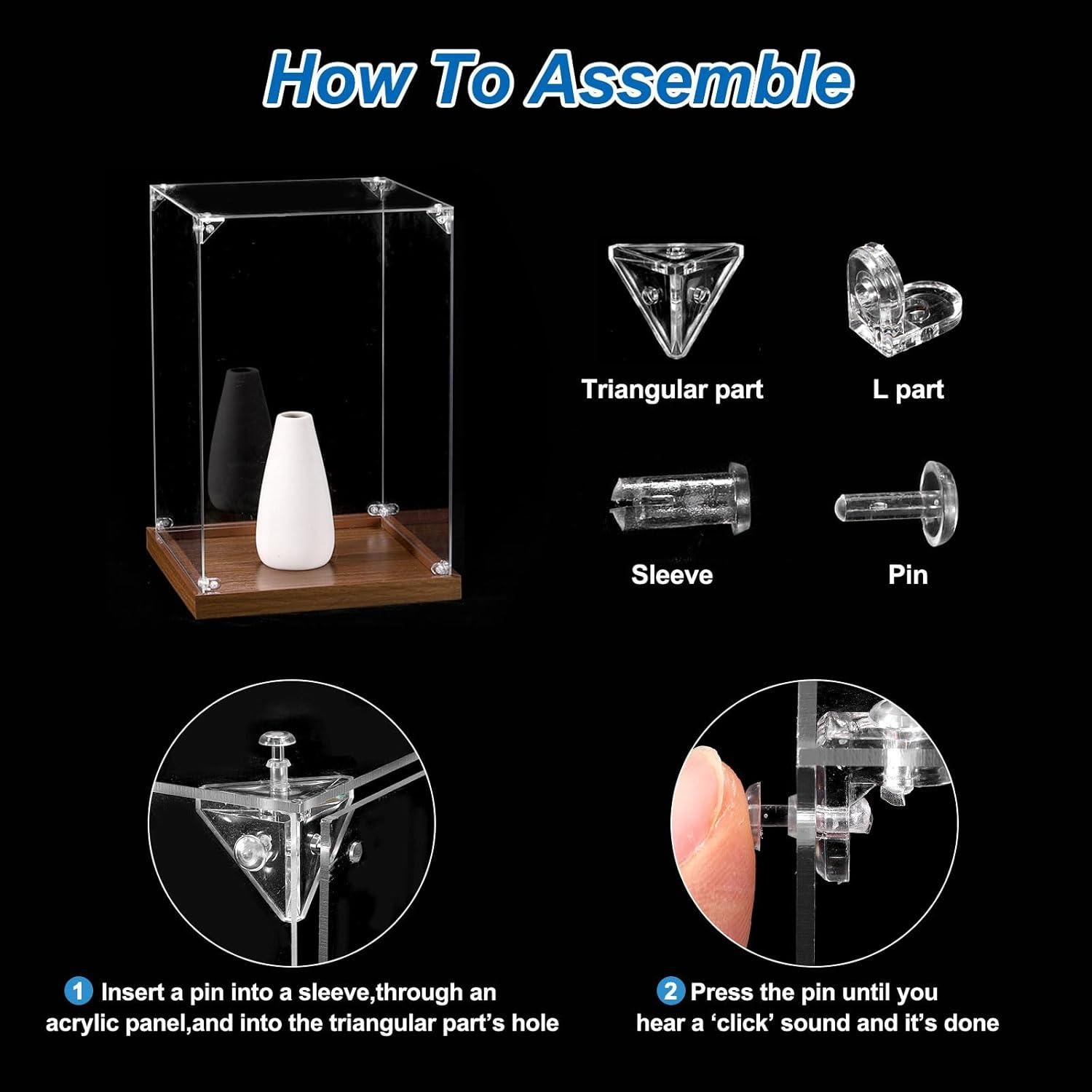 Caja de Exhibición Acrílica MECCANIXITY 10x10x10cm Transparente