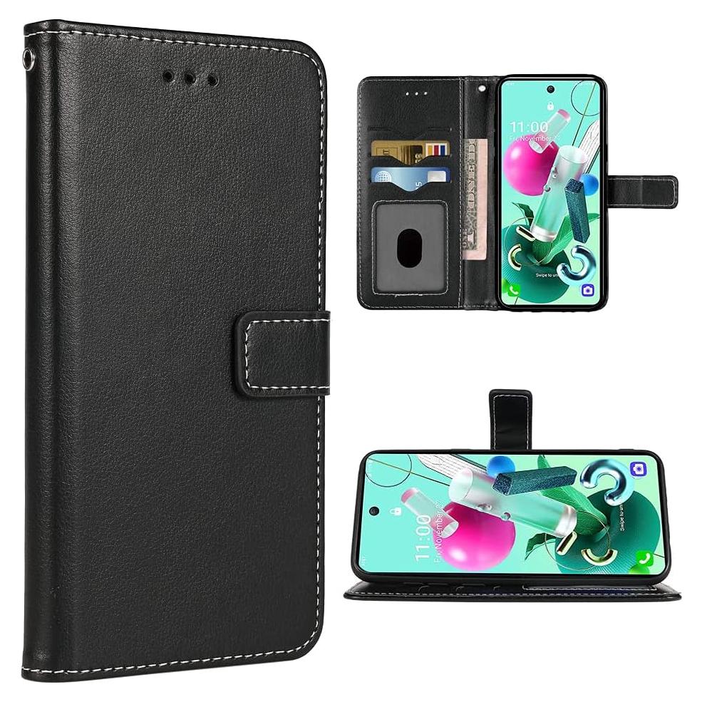 Funda Plegable de Cuero para LG K22/K22 Plus/K32 con Soporte