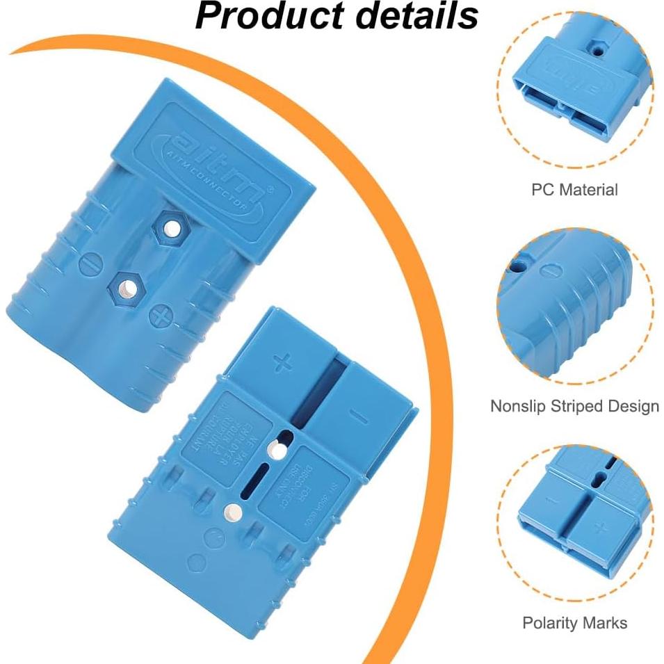 Conector de Batería 350A Dent-de-lion AWG 2/0 Azul 2 PCS