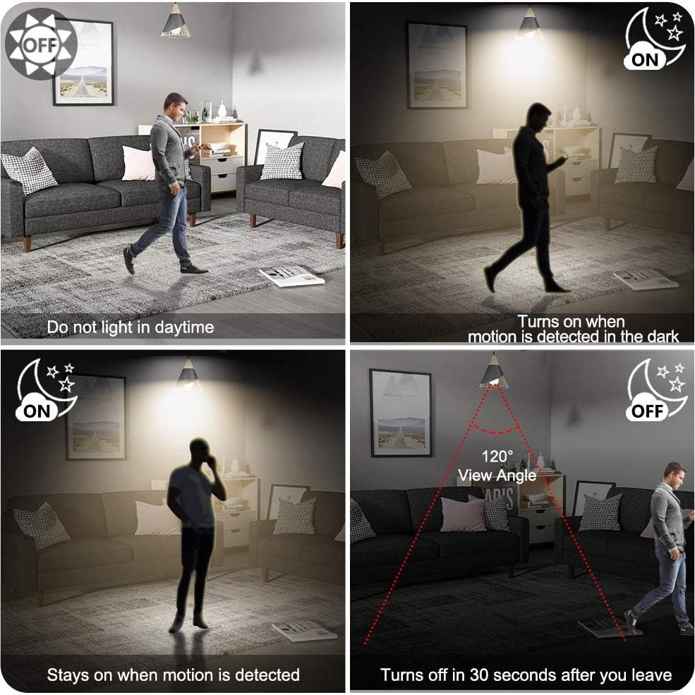 Bombilla LED AmeriTop con Sensor de Movimiento 10W - Paquete de 2