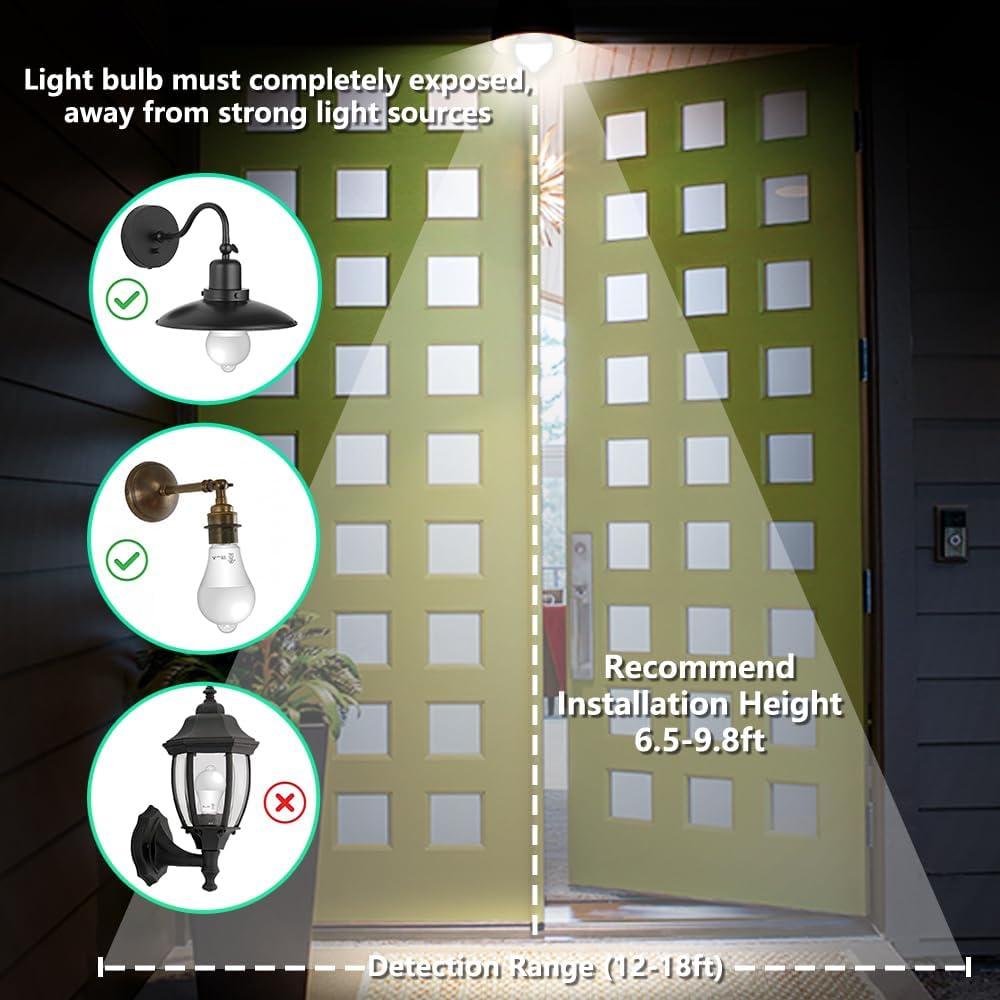 Bombilla LED AmeriTop con Sensor de Movimiento 10W - Paquete de 2