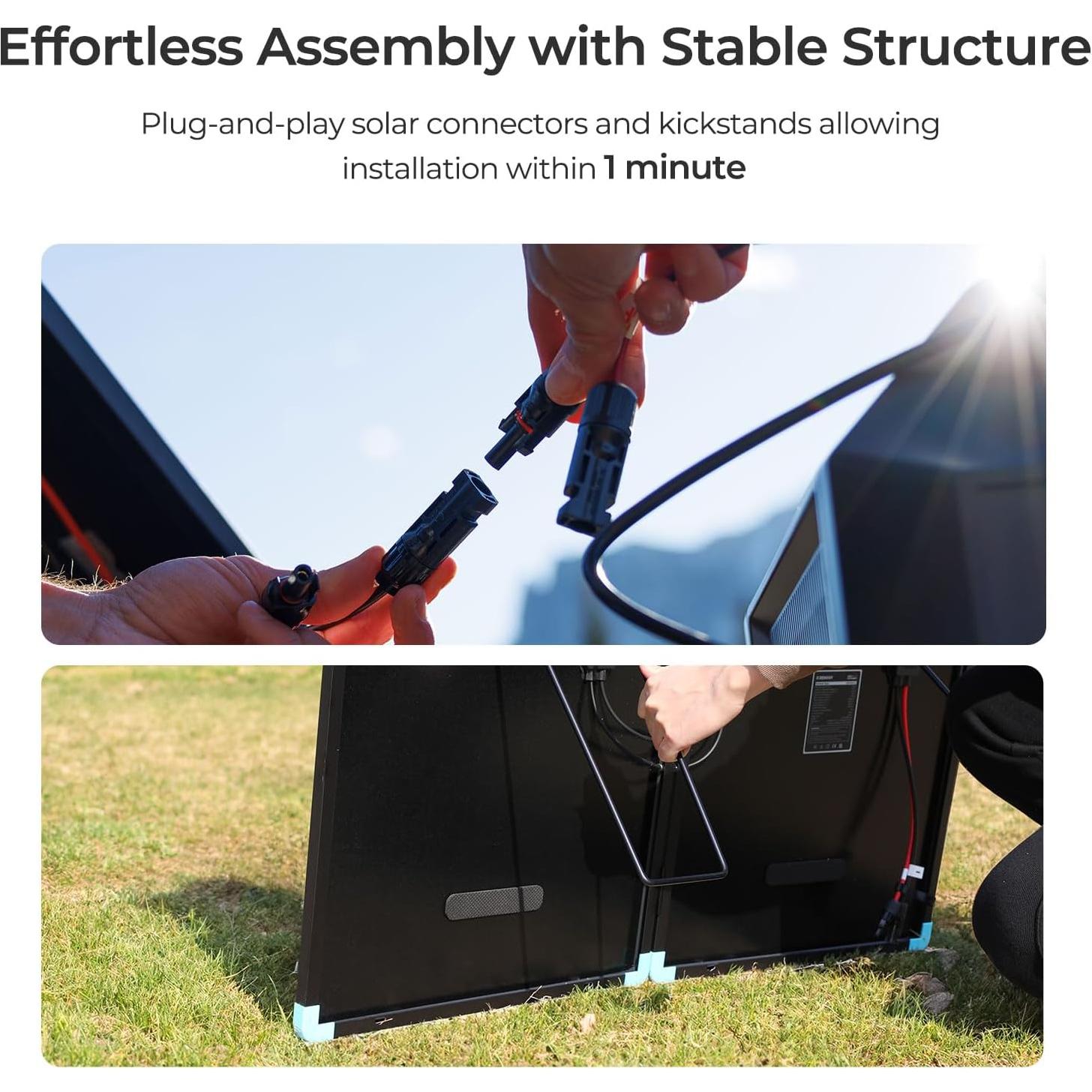 Panel Solar Portátil Renogy 100W Plegable Impermeable IP67