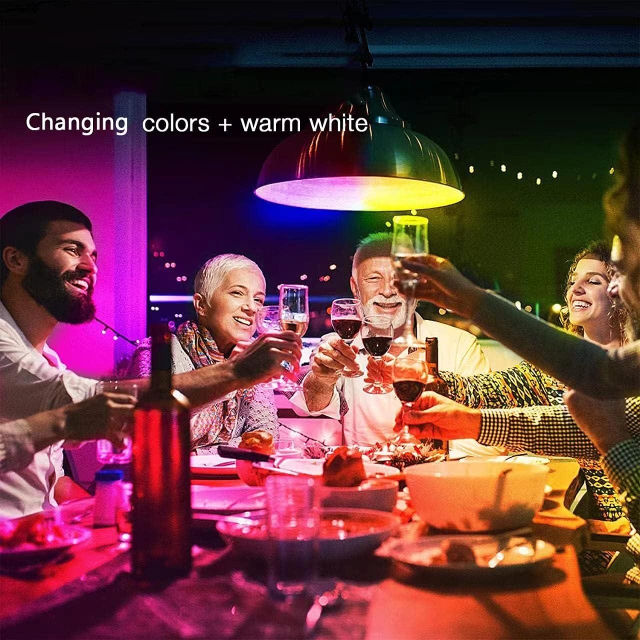 Bombilla LED RGB 9W E27 YKNAWOIR con Control Remoto - 4 Pcs