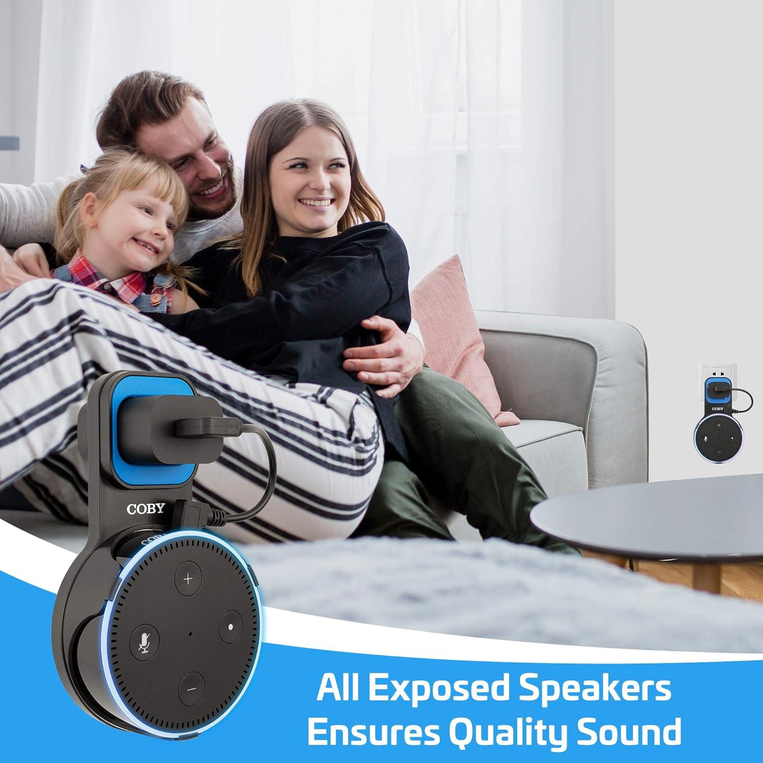 Soporte de pared Coby para Echo Dot 2ª Gen - Negro
