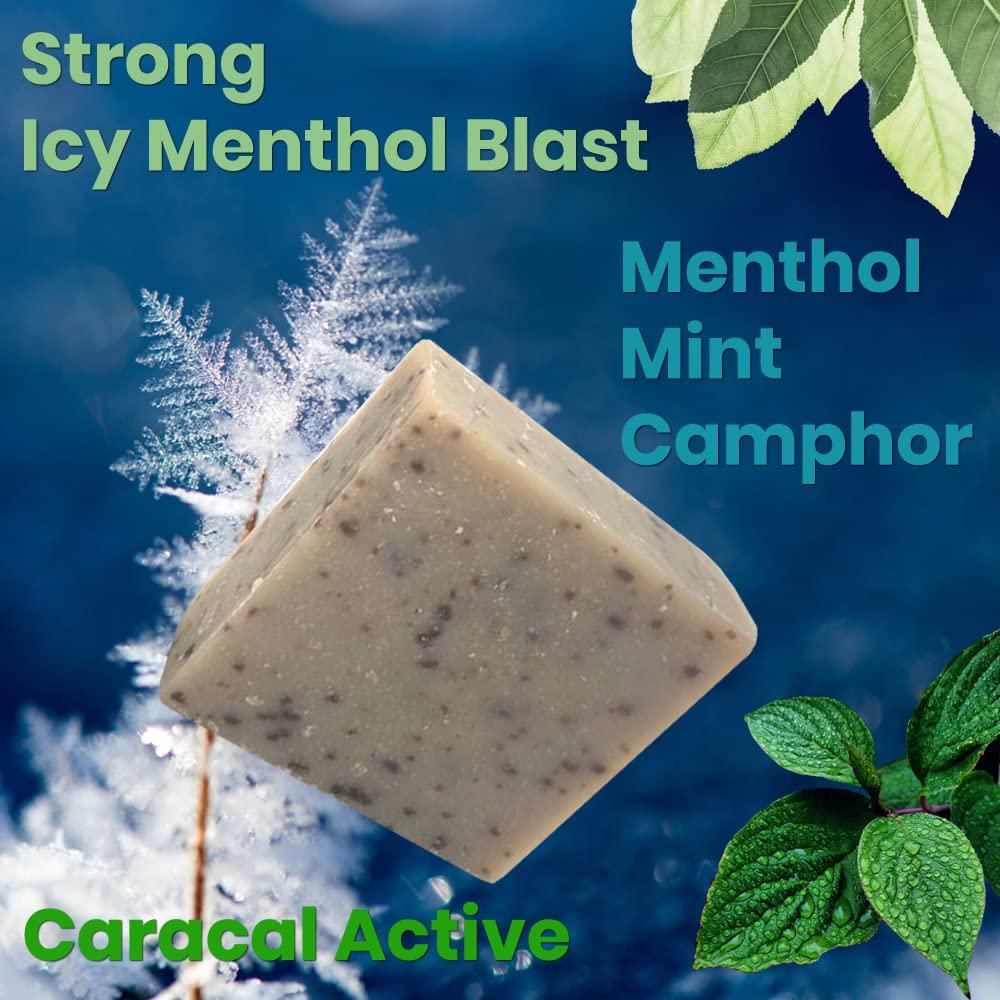 Jabón en Barra Caracal Active 113g con Mentol y Aceite de Cáñamo