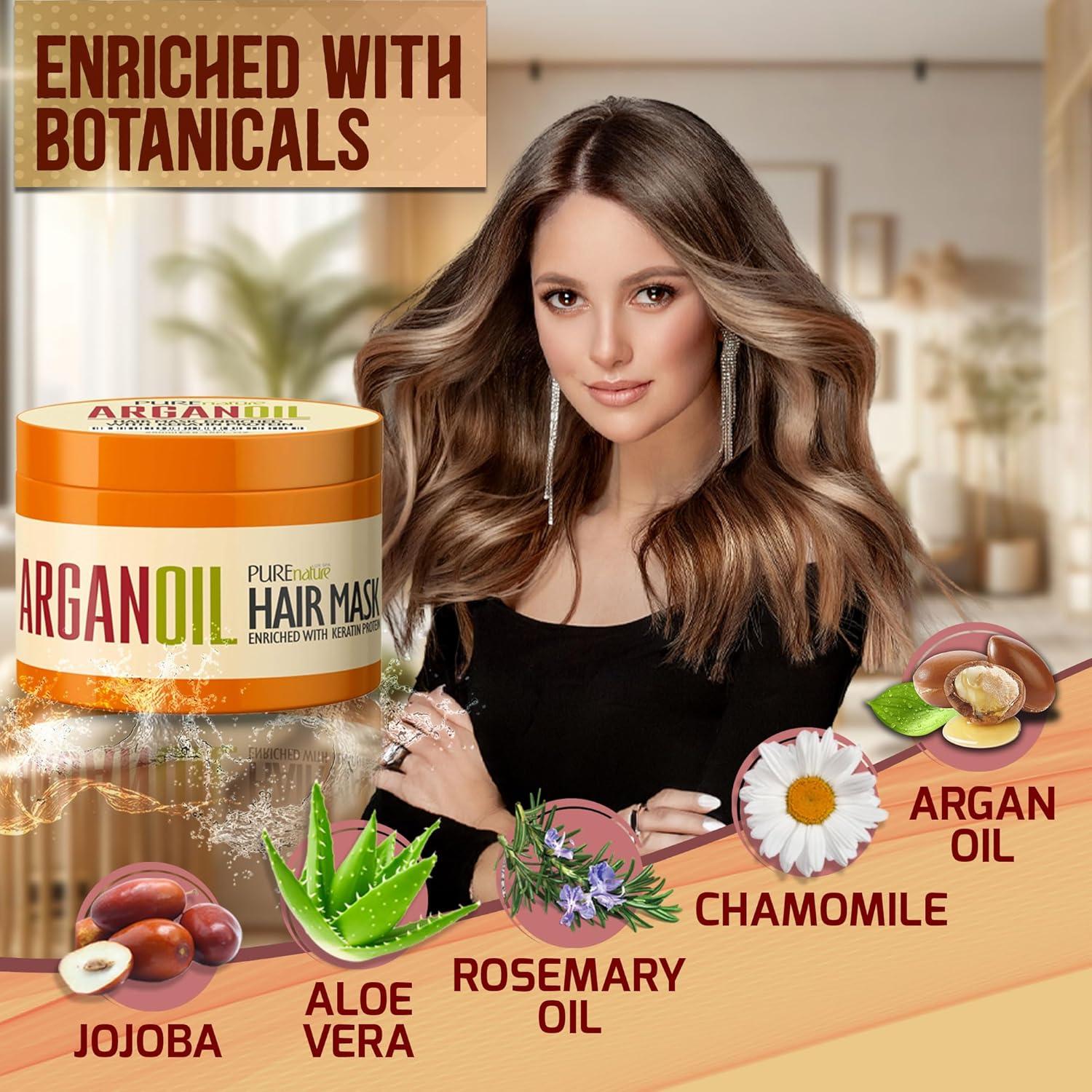 Mascarilla Capilar Hidratante Pure Nature Lux Spa 302g - Aceite de Argán