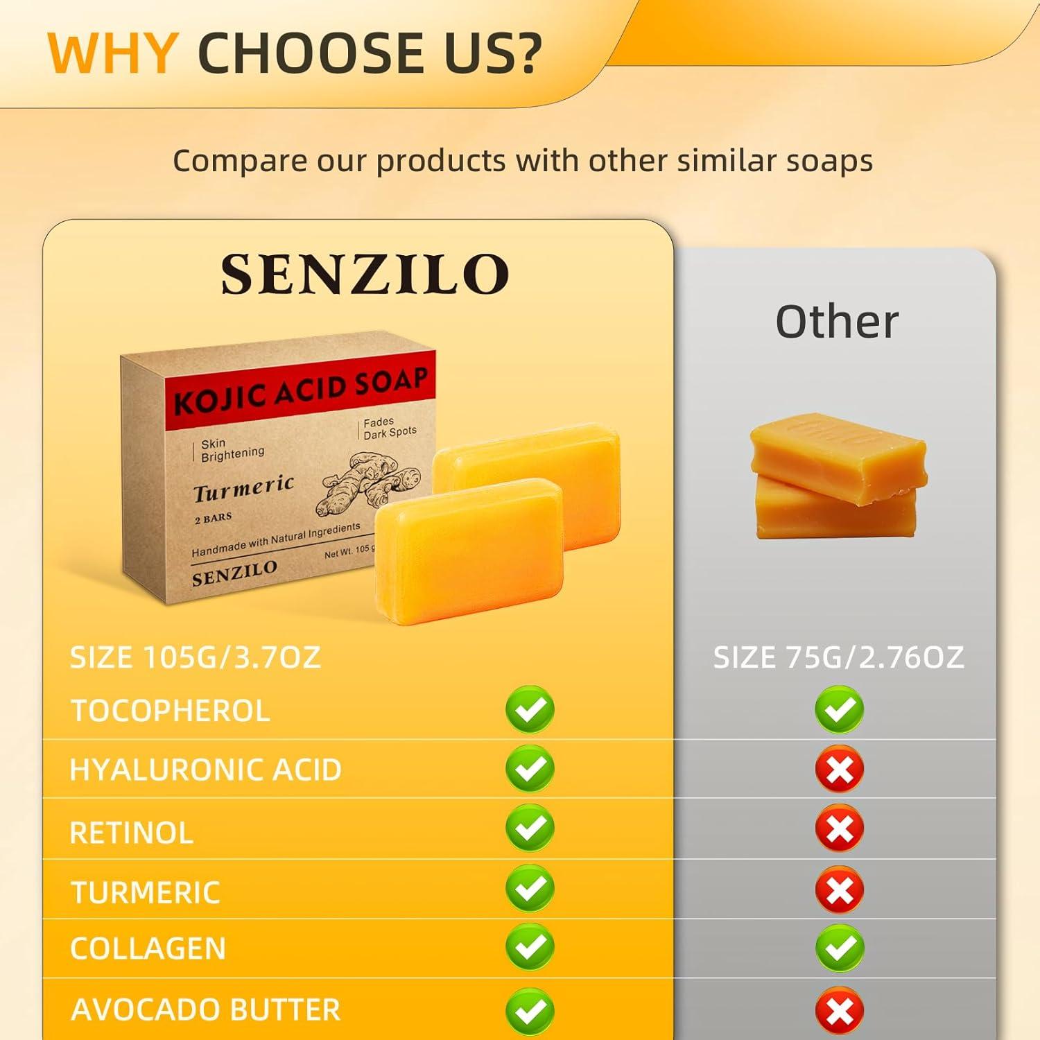 Jabón de Cúrcuma y Ácido Kójico Senzilo - 2 Barras 105g