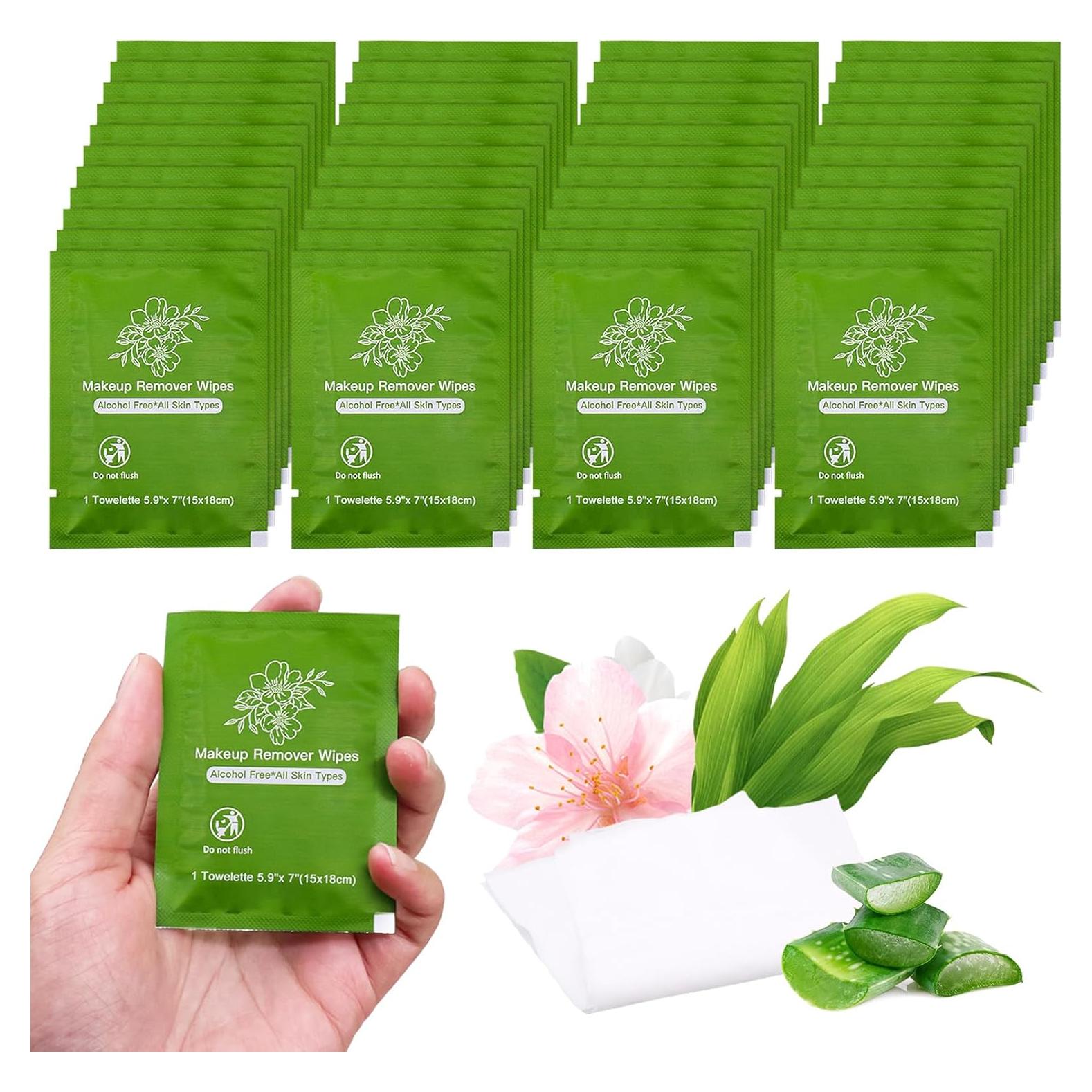 Toallitas Desmaquillantes Individuales Aloe Vera 50 Unidades