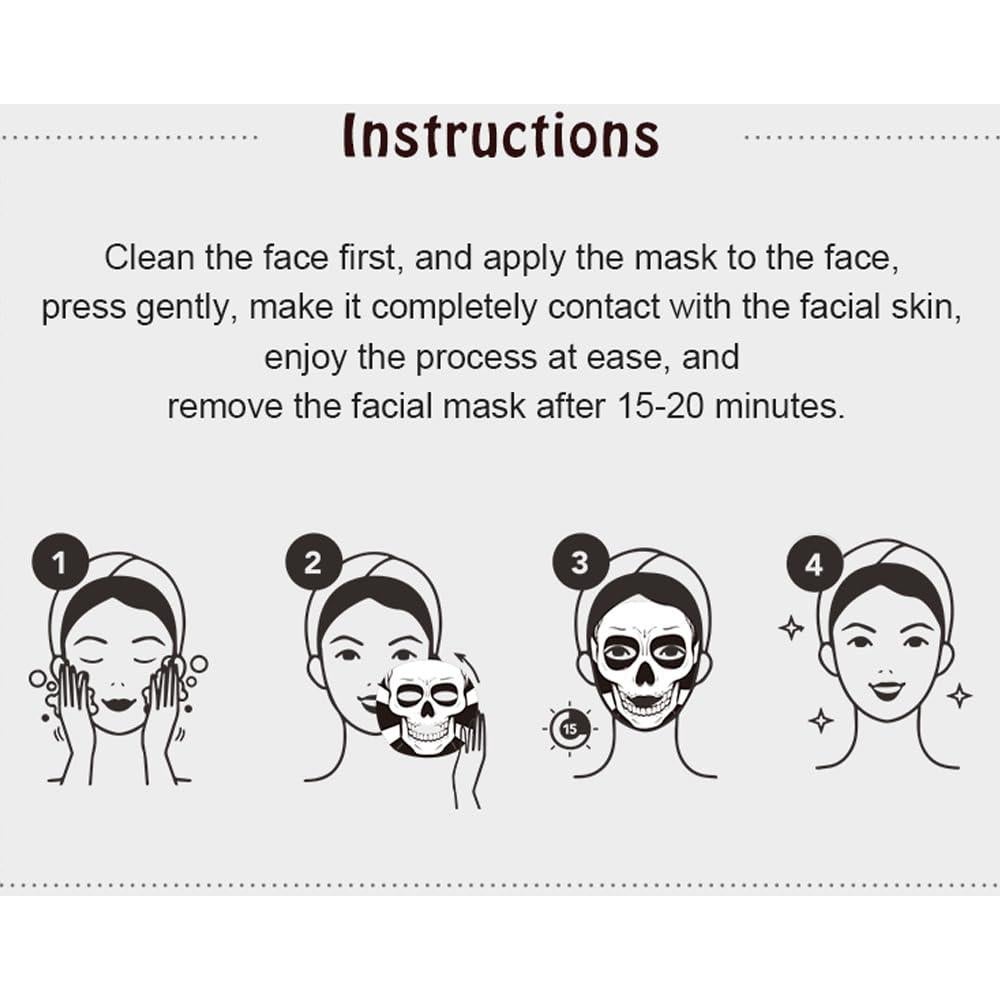 Máscaras faciales hidratantes de calavera GUANGZHOU 8 paquetes