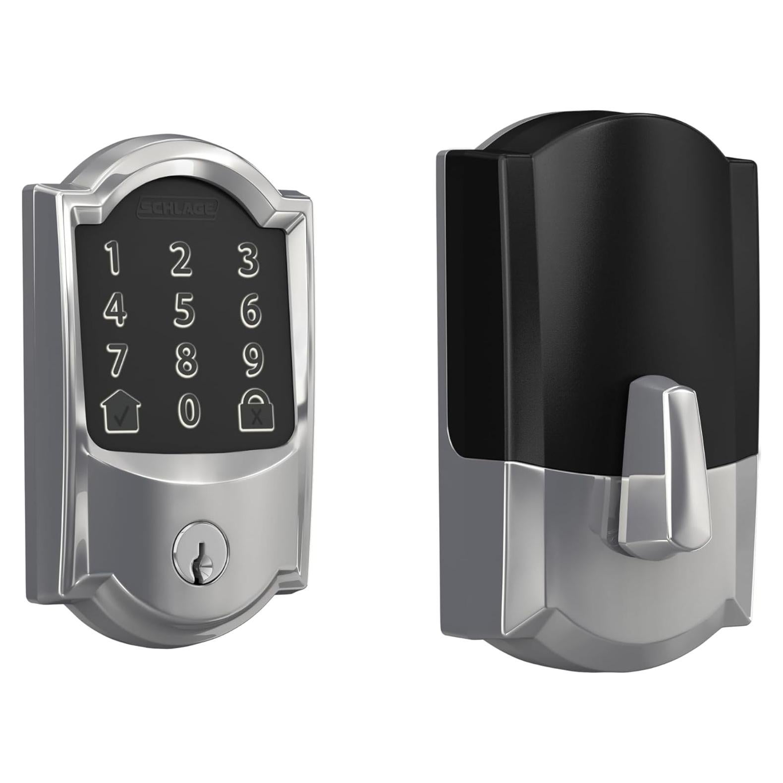 Cerradura Inteligente WiFi Schlage Encode Camelot Cromo Brillante