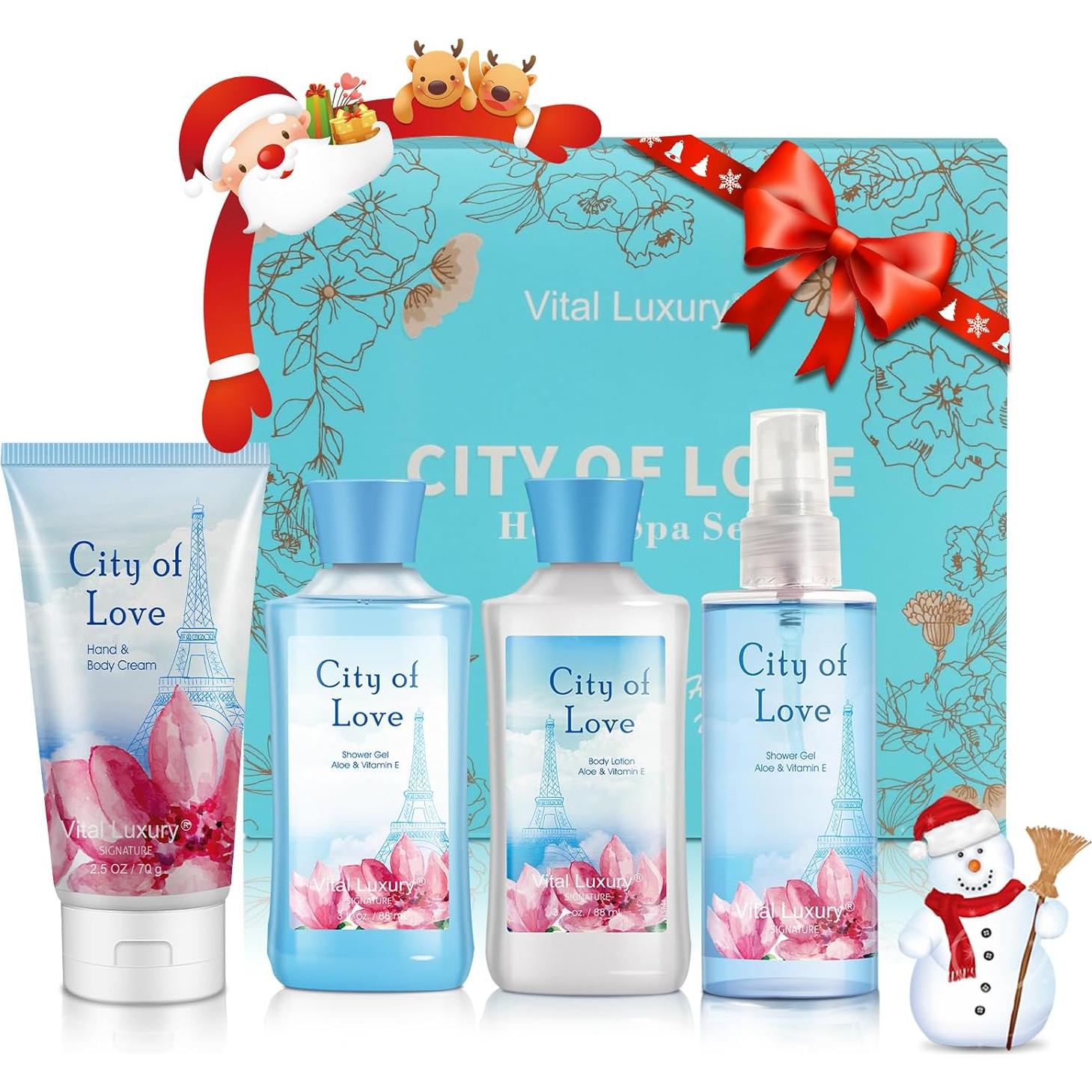 Kit de Baño y Cuerpo Vital Luxury 4 Piezas 88 ml - Ciudad del Amor