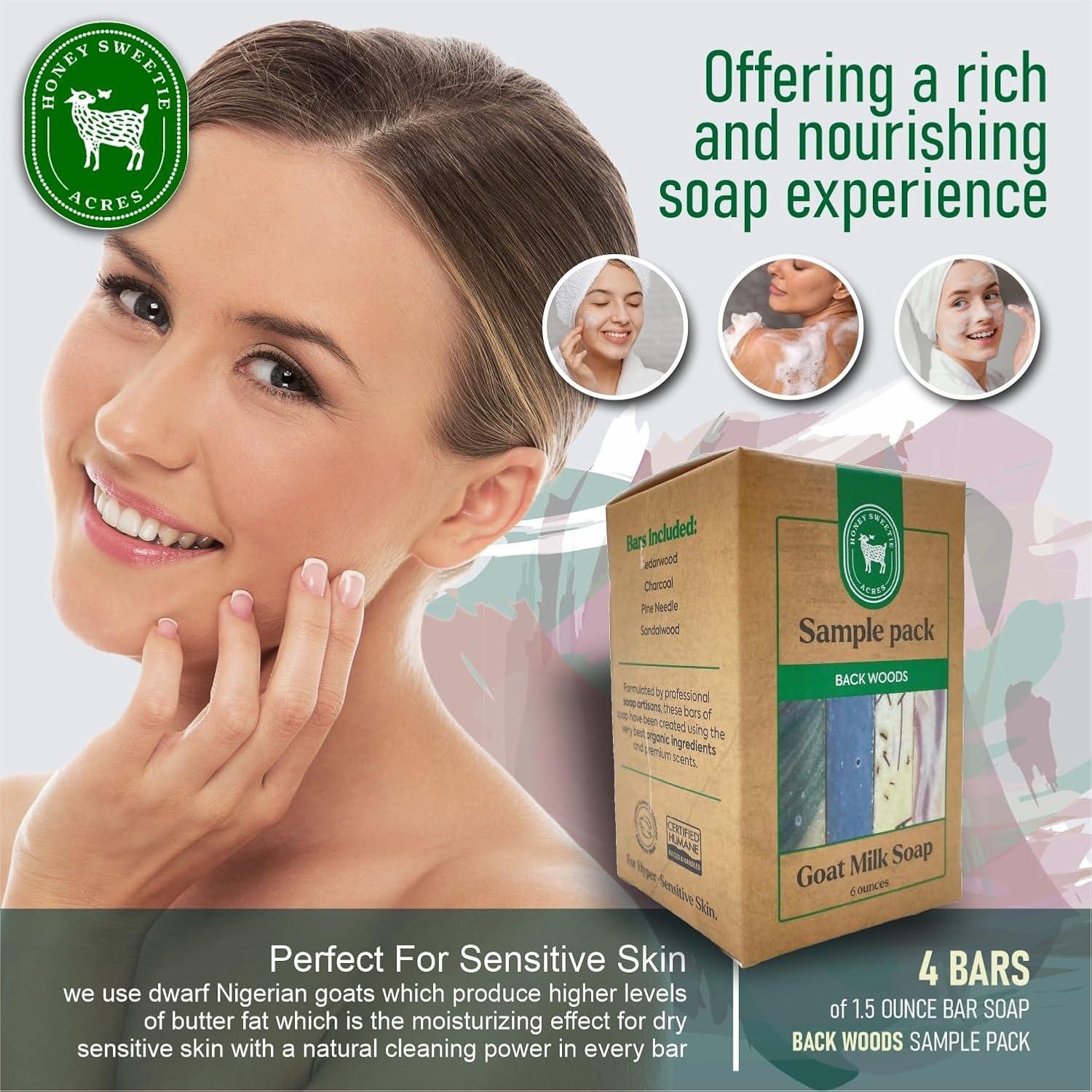 Juego de Jabones Artesanales Honey Sweetie Acres - 4 Barras de 42g