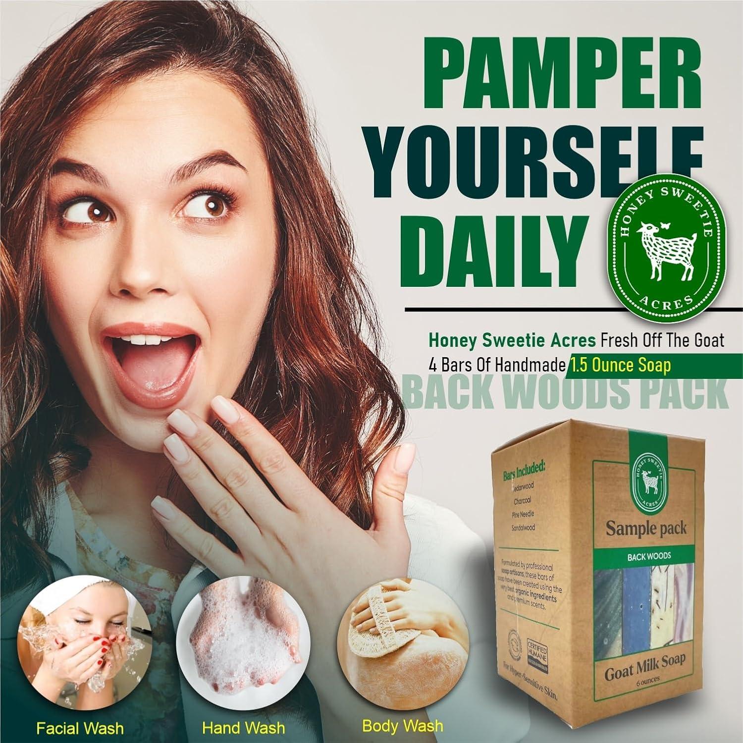 Juego de Jabones Artesanales Honey Sweetie Acres - 4 Barras de 42g