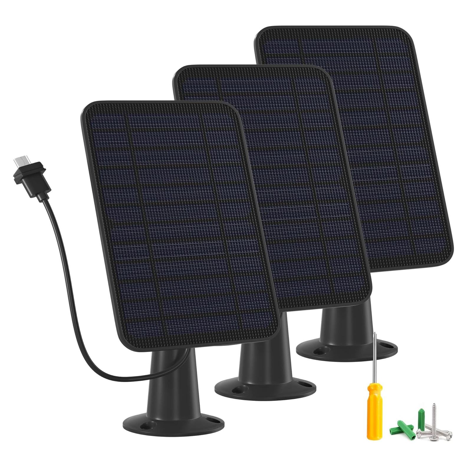 Cargador Solar 5W WININMETA para Cámara Blink - Paquete de 3