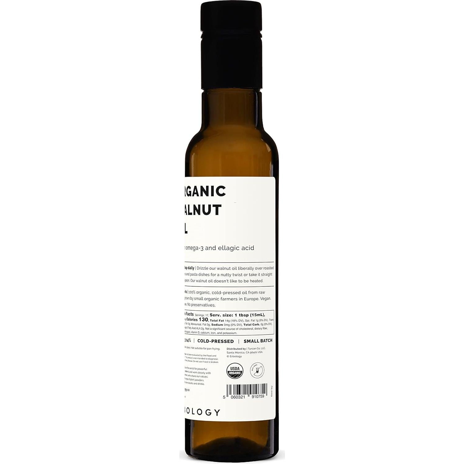 Aceite de Nuez Orgánico Erbology 250 ml - Prensado en Frío