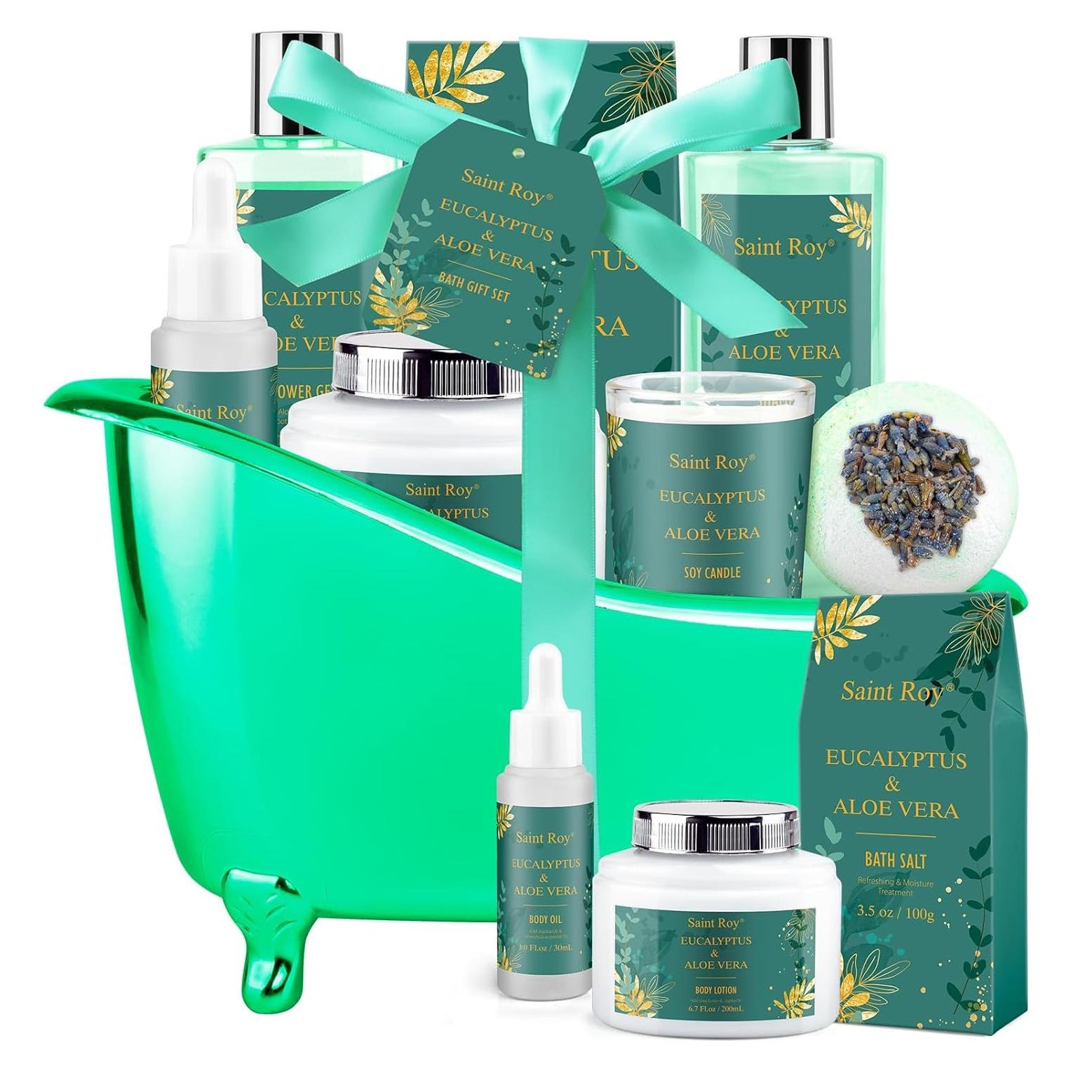 Set de Spa 8 Piezas Saint Roy Eucalipto y Aloe Vera