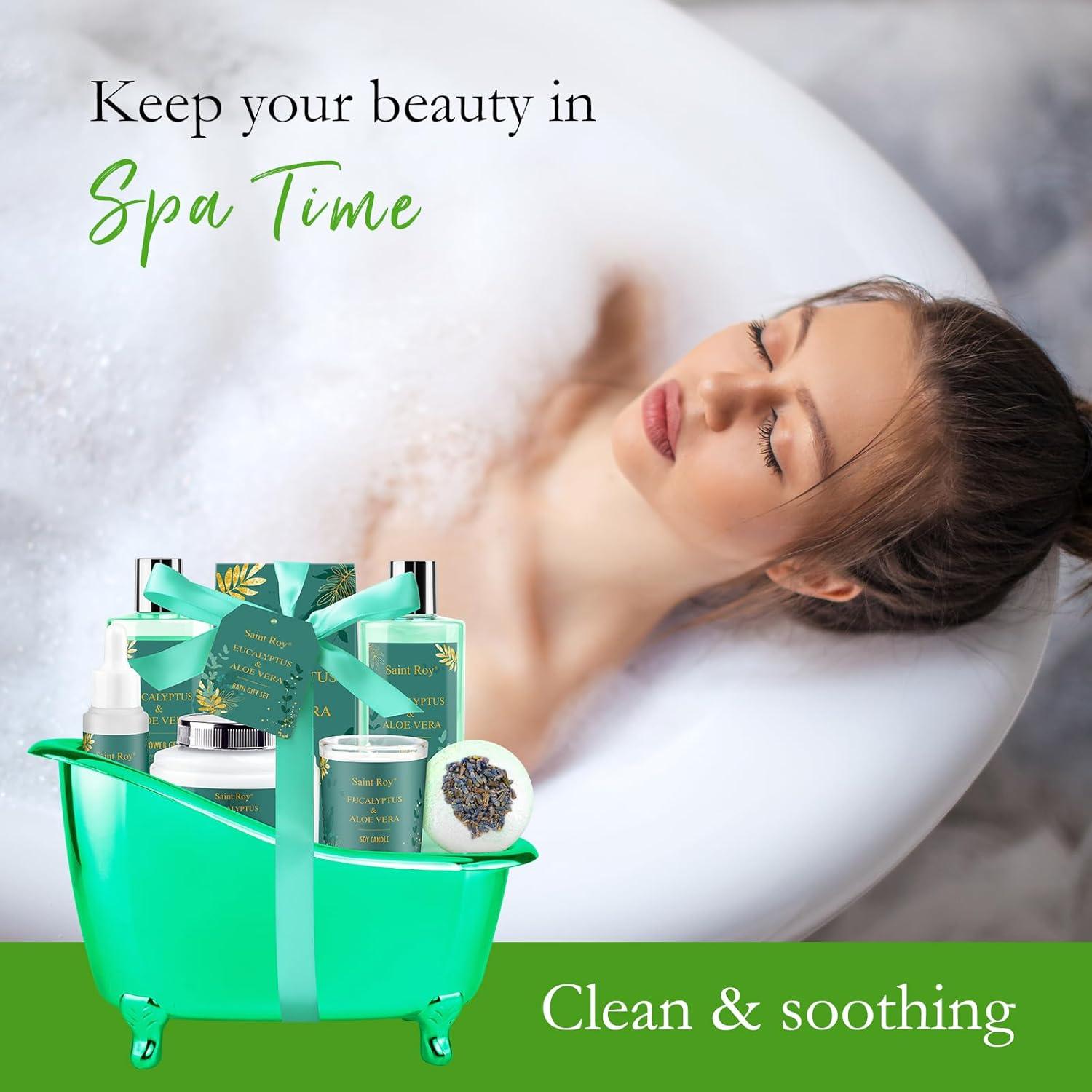 Set de Spa 8 Piezas Saint Roy Eucalipto y Aloe Vera