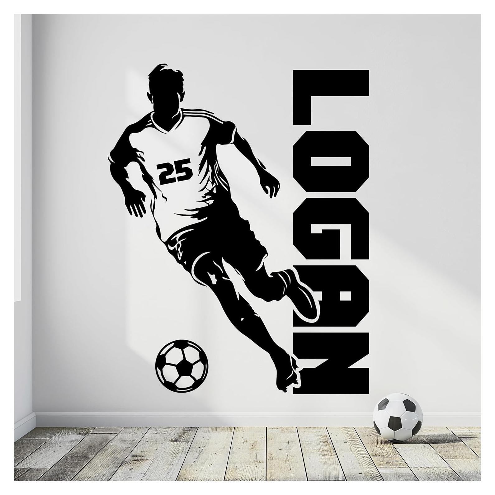 Calcomanías de Pared de Fútbol Personalizadas SolowayDecor
