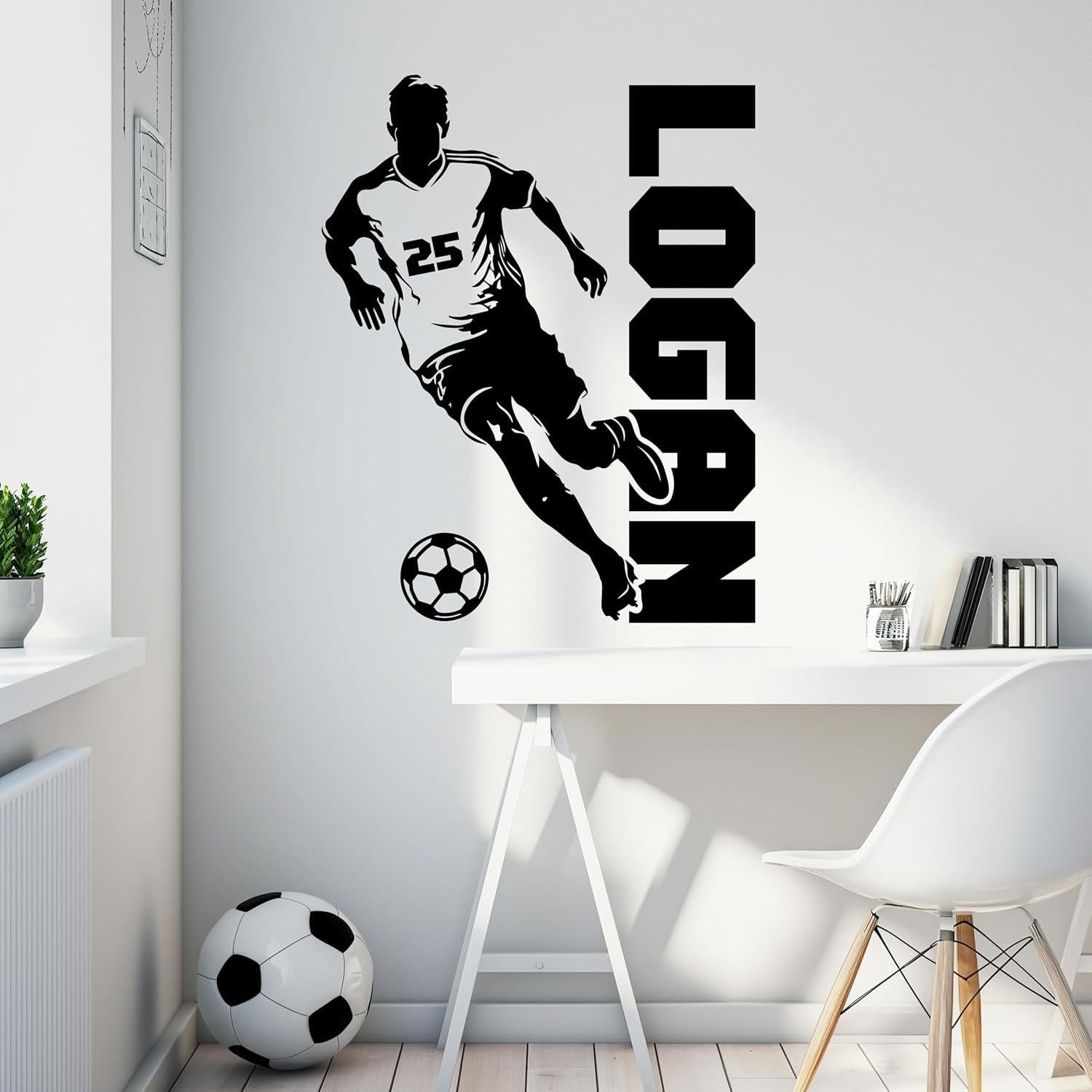 Calcomanías de Pared de Fútbol Personalizadas SolowayDecor