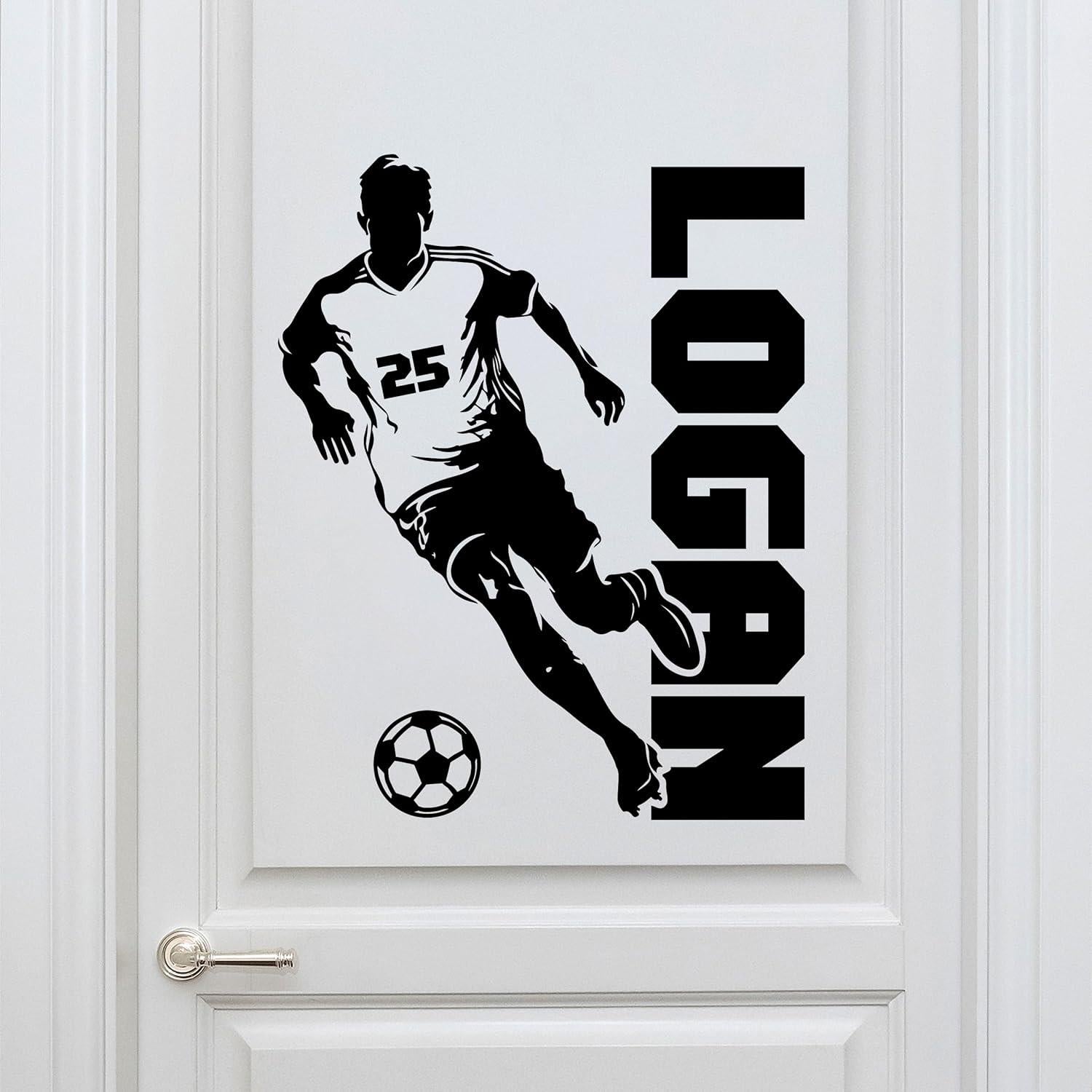 Calcomanías de Pared de Fútbol Personalizadas SolowayDecor