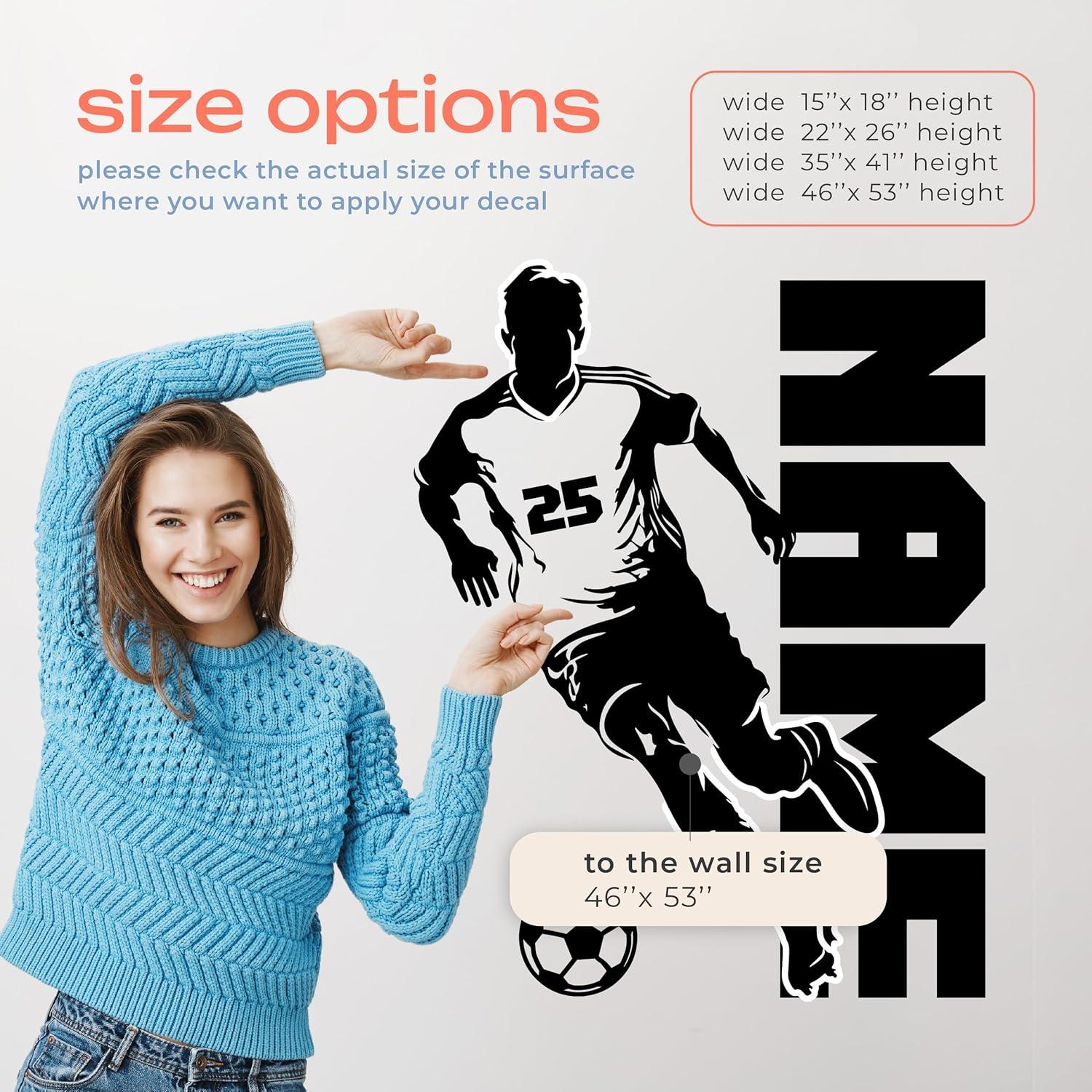 Calcomanías de Pared de Fútbol Personalizadas SolowayDecor