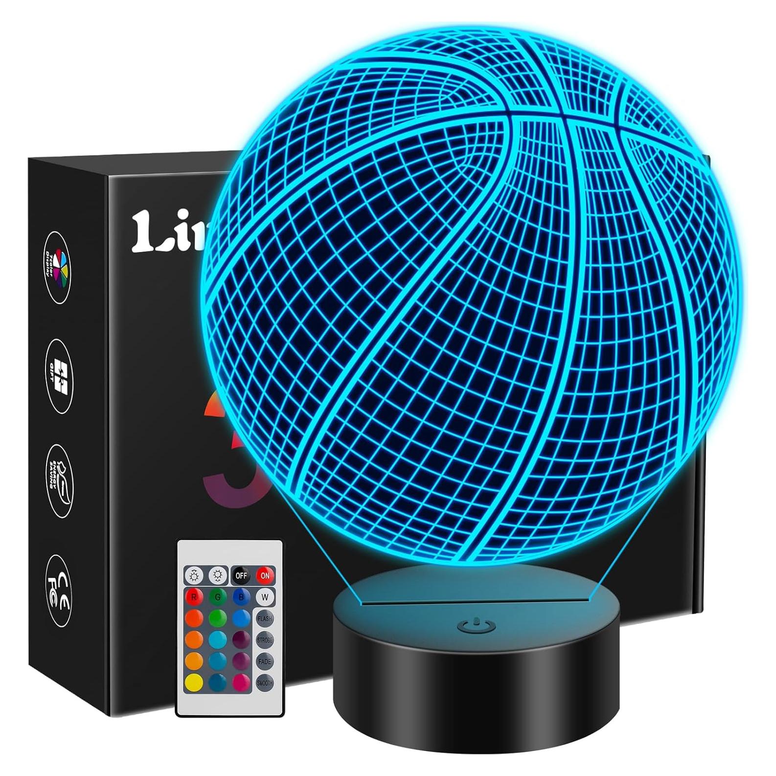 Luz Nocturna 3D Baloncesto Linkax con Control Remoto