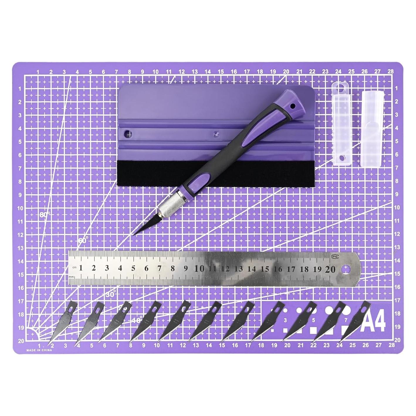 Juego de Cuchillos de Precisión EHDIS con Tapete y Regla