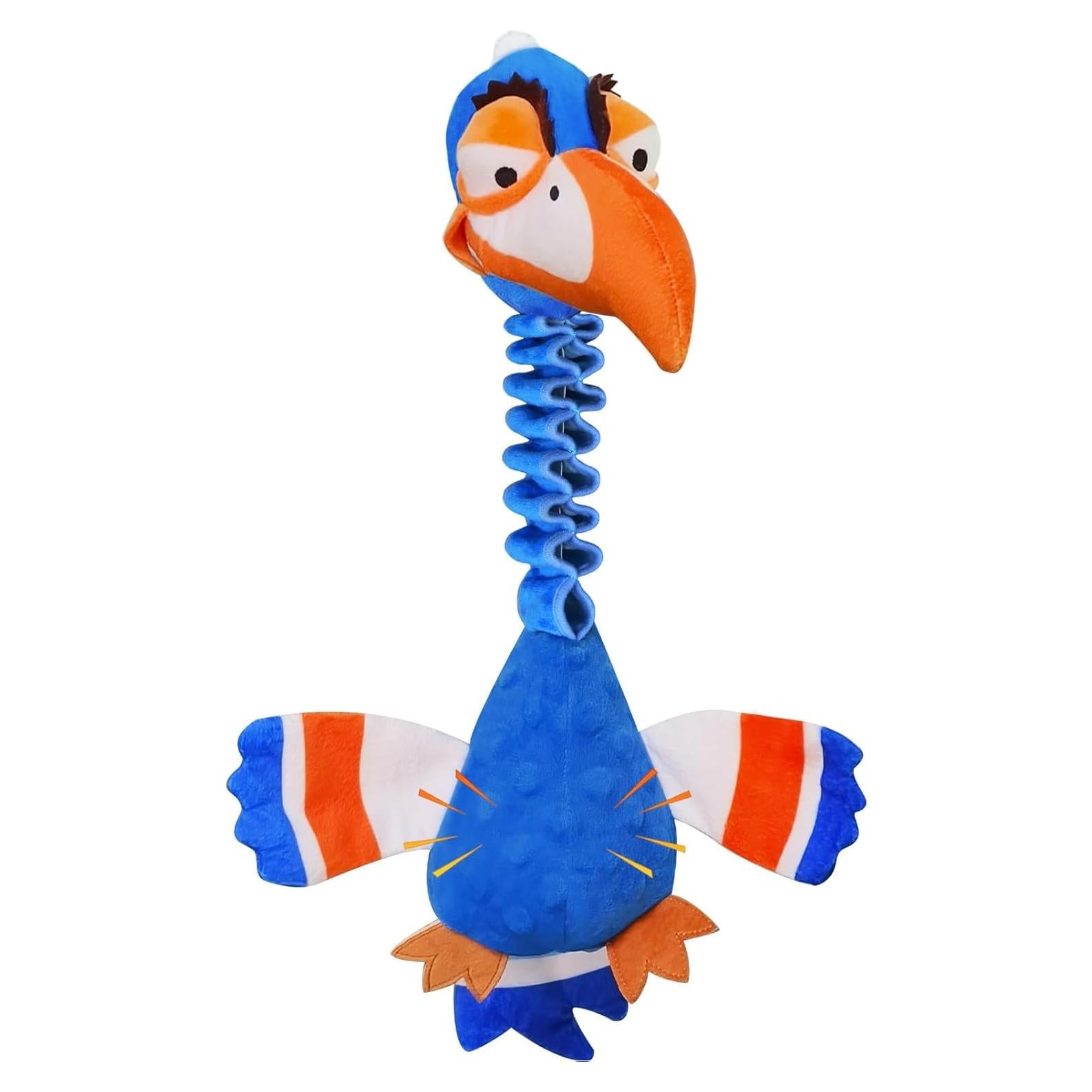 Juguete para perros Homounter Tucán con sonido y papel crujiente