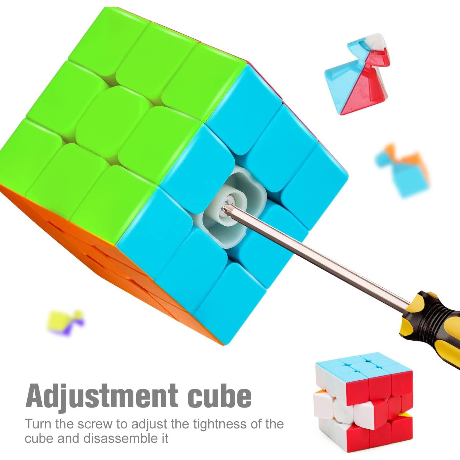 Juego de Cubos Rápidos AuntyFey 4 Piezas 2x2 3x3 4x4 Piramidal