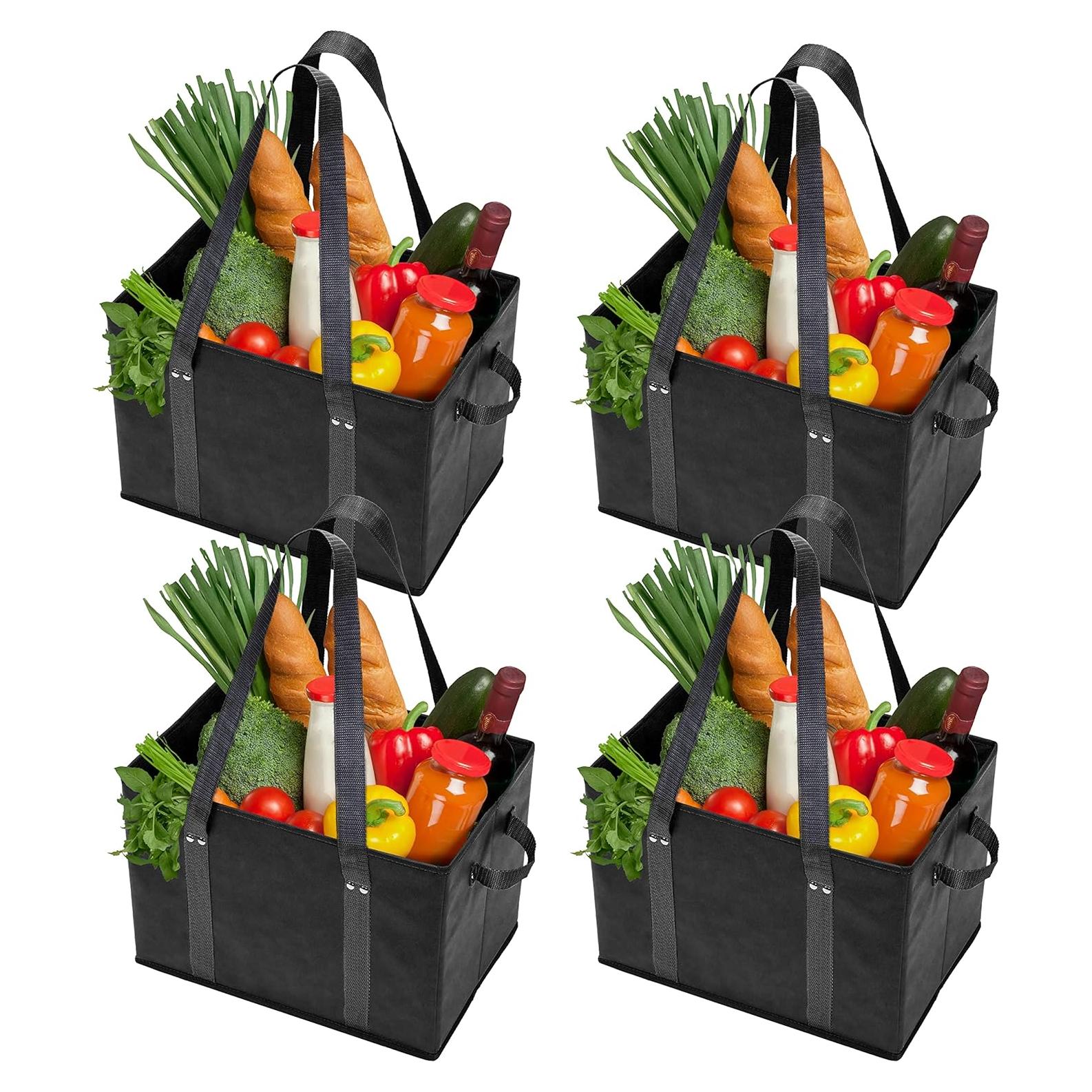 Bolsa de Compras Reutilizable Windhaven Grande Negra 36.8x25.4x25.4 cm