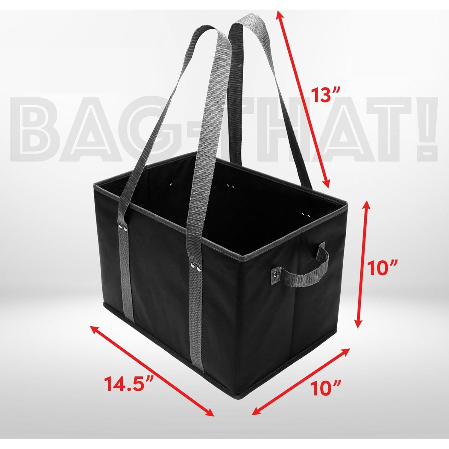 Bolsa de Compras Reutilizable Windhaven Grande Negra 36.8x25.4x25.4 cm