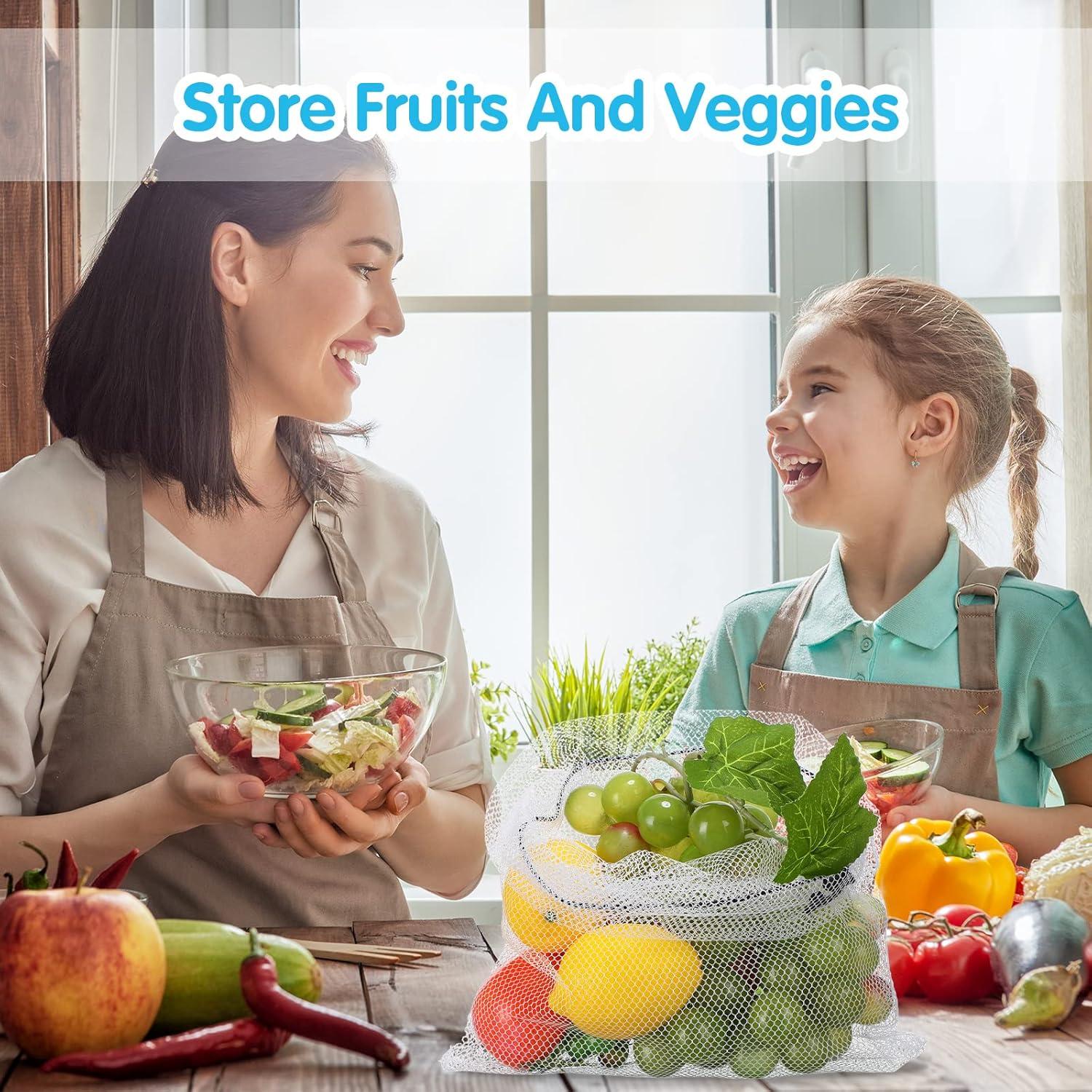 Bolsas de Malla Frienda 20 Pcs Reutilizables 3 Tamaños