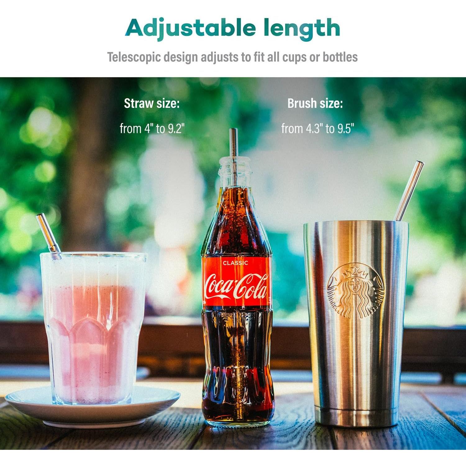 Popote de viaje reutilizable SaferSeas 22.86 cm acero inoxidable