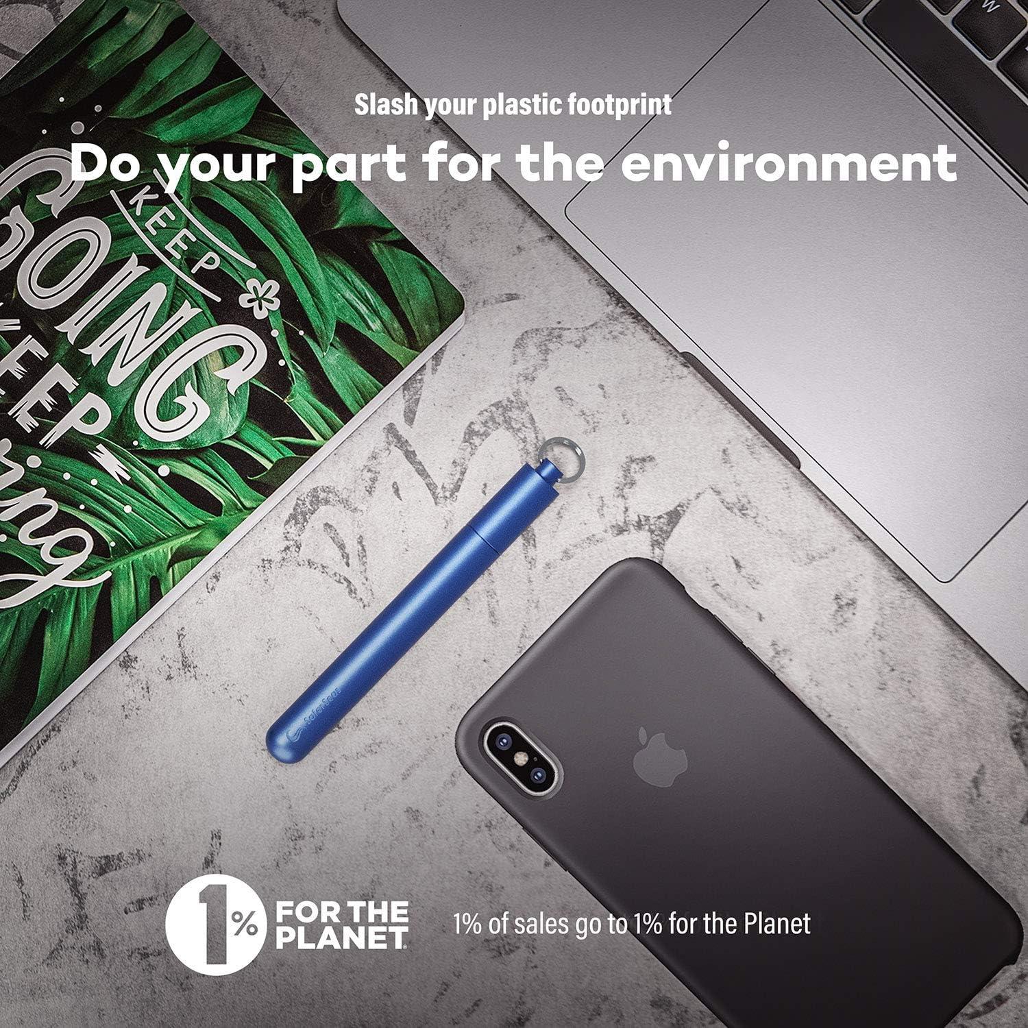 Popote de viaje reutilizable SaferSeas 22.86 cm acero inoxidable