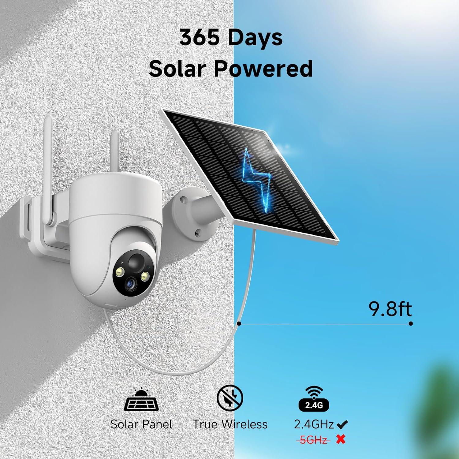 Cámaras de Seguridad Solar Oculview 2K Inalámbricas 2PCS