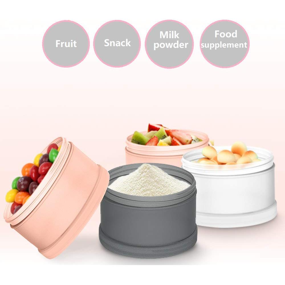 Dispensador de Fórmula Kaptin Azul, 4 Compartimentos Apilables