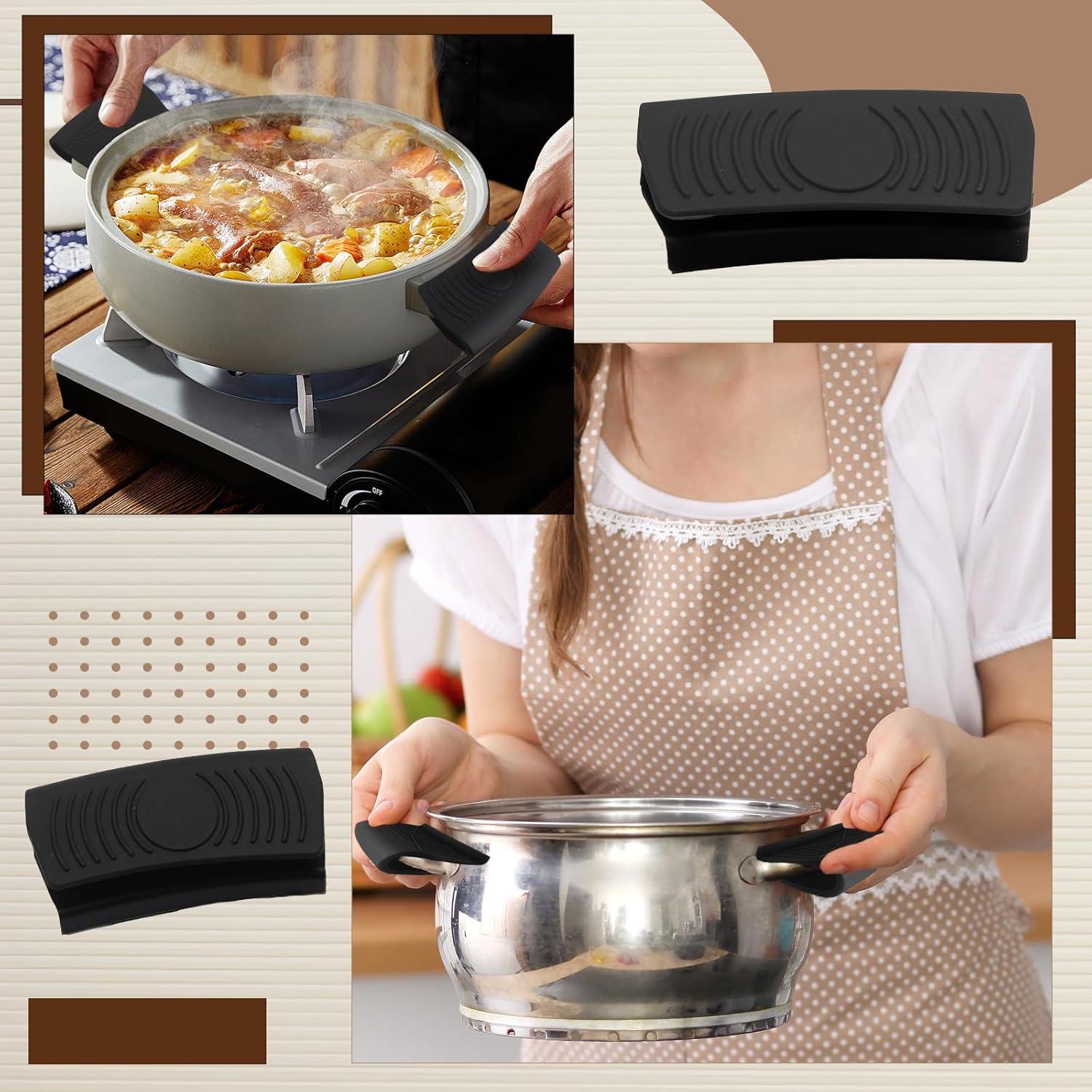 2 Fundas de Silicona Antideslizantes para Mangos de Olla Bonsicoky