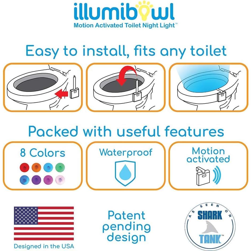 Luz Nocturna para Inodoro Illumibowl con Sensor de Movimiento