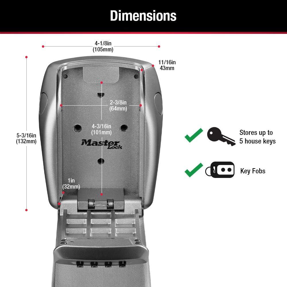 Caja de Llave de Seguridad Master Lock 5415D, Montaje en Pared, 5 Llaves