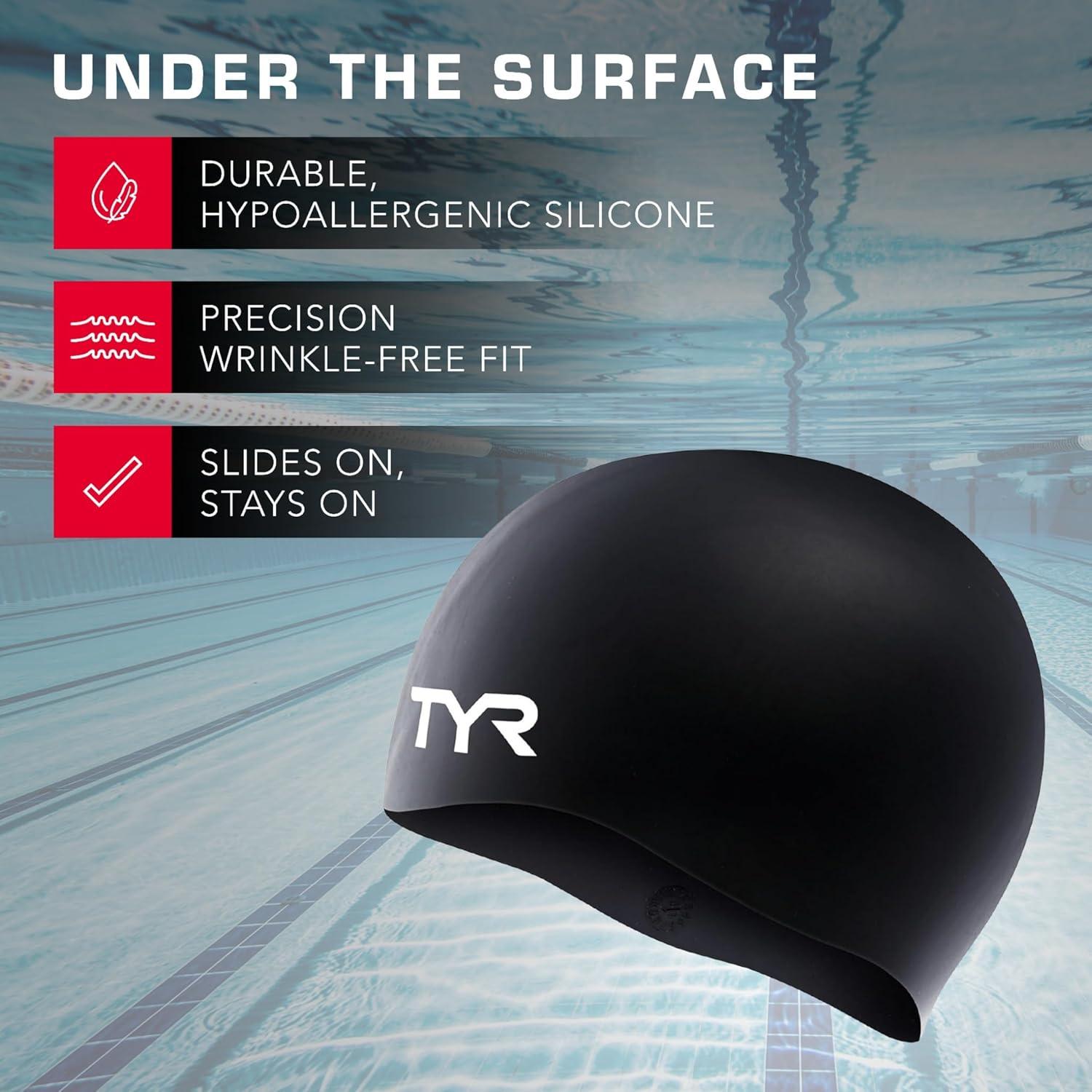 Gorro de Natación de Silicona TYR LCS - Protección Cabello