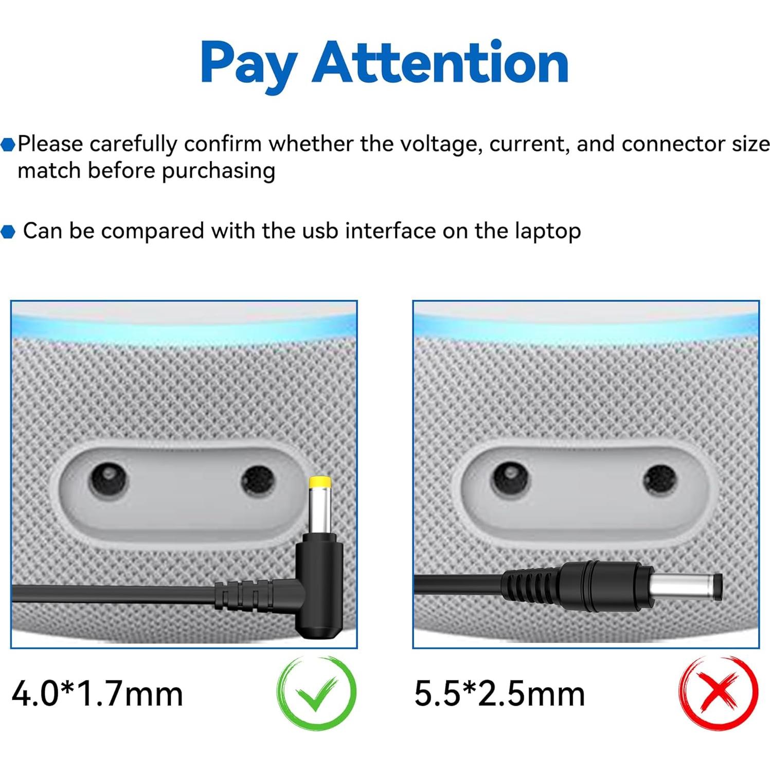 Cable de Alimentación 15W para Alexa Dot y Echo Show 5