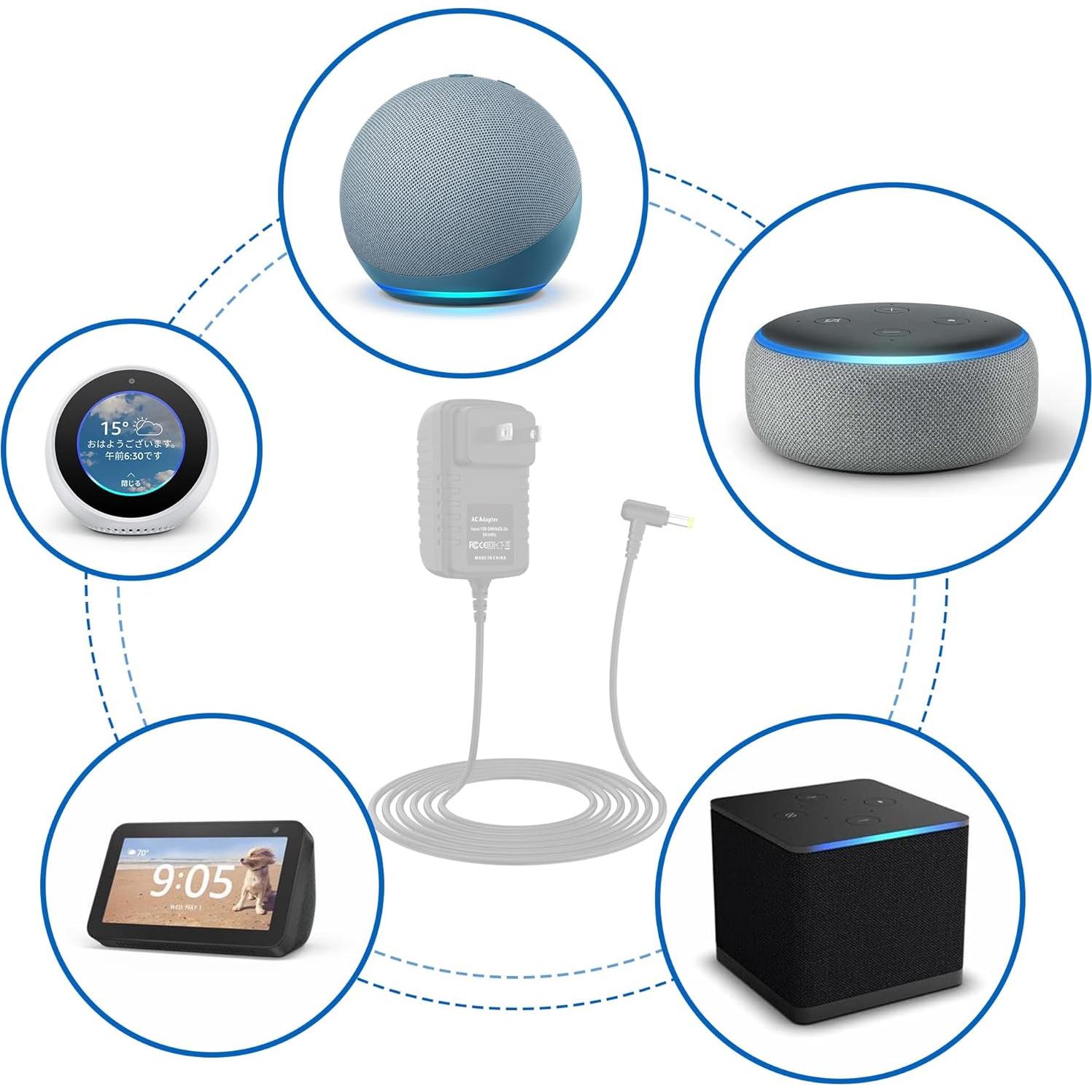 Cable de Alimentación 15W para Alexa Dot y Echo Show 5